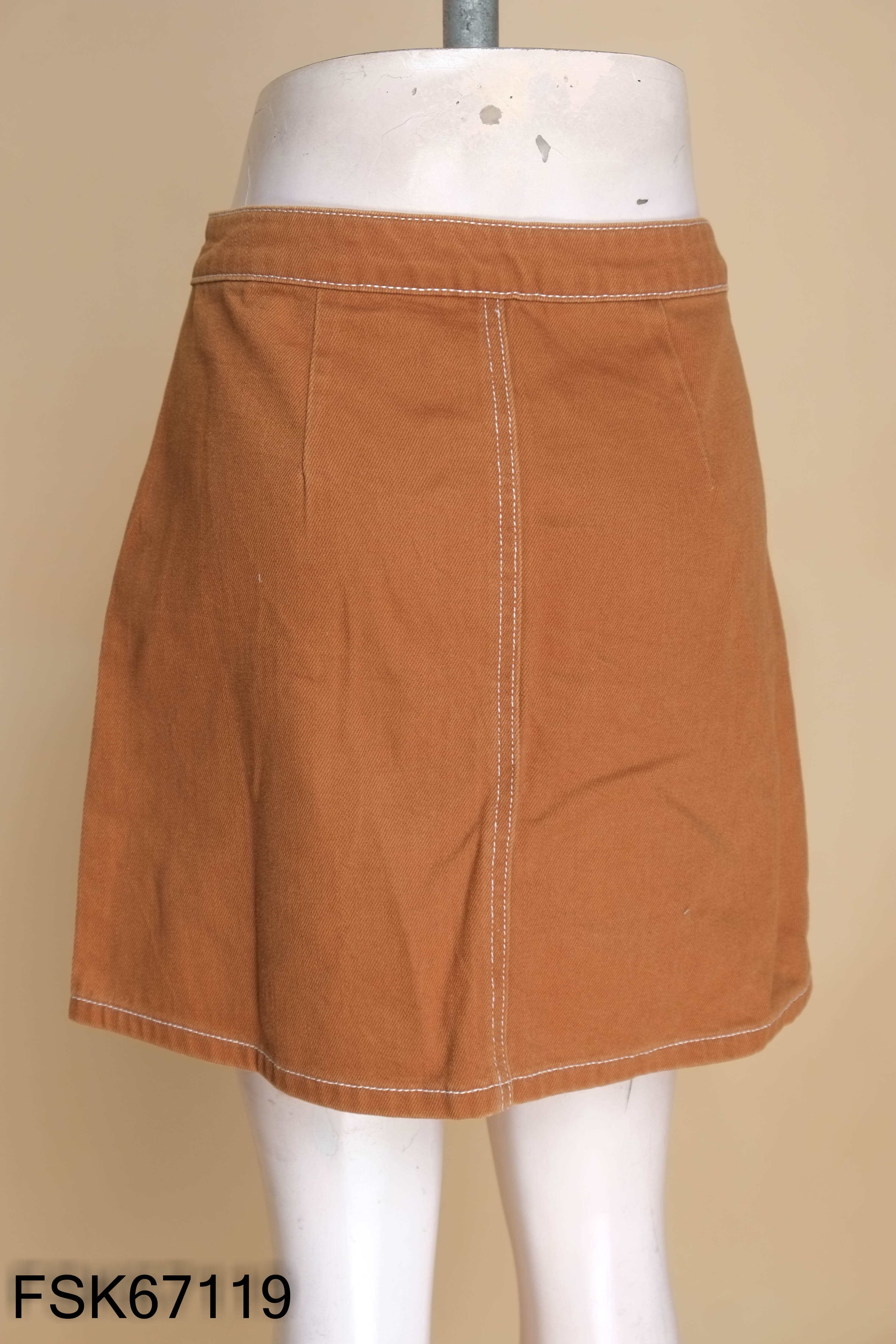Chân váy jeans nâu