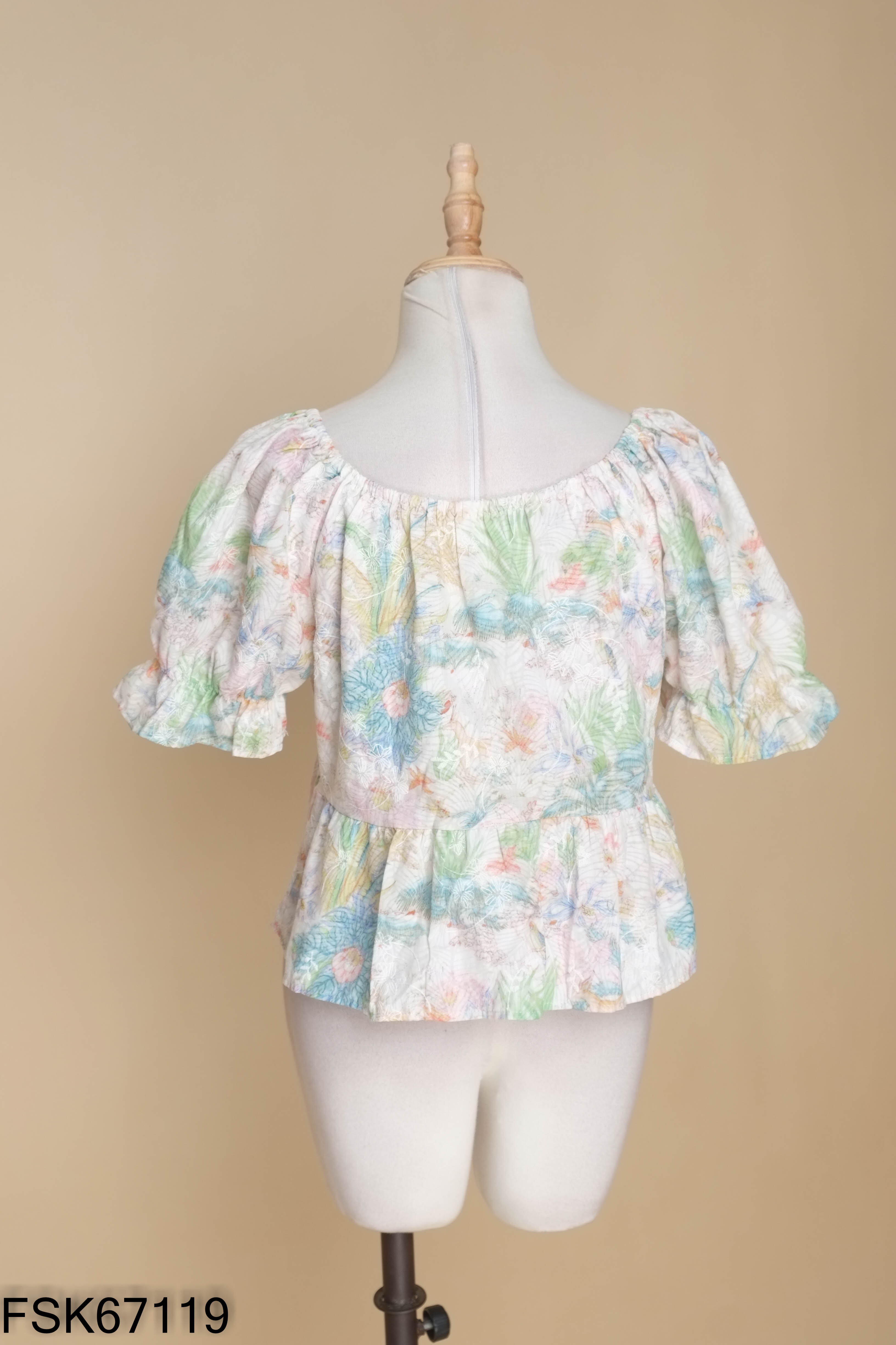 Áo babydoll xanh hoa