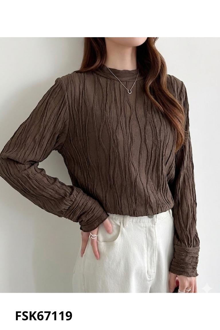Áo nâu họa tiết