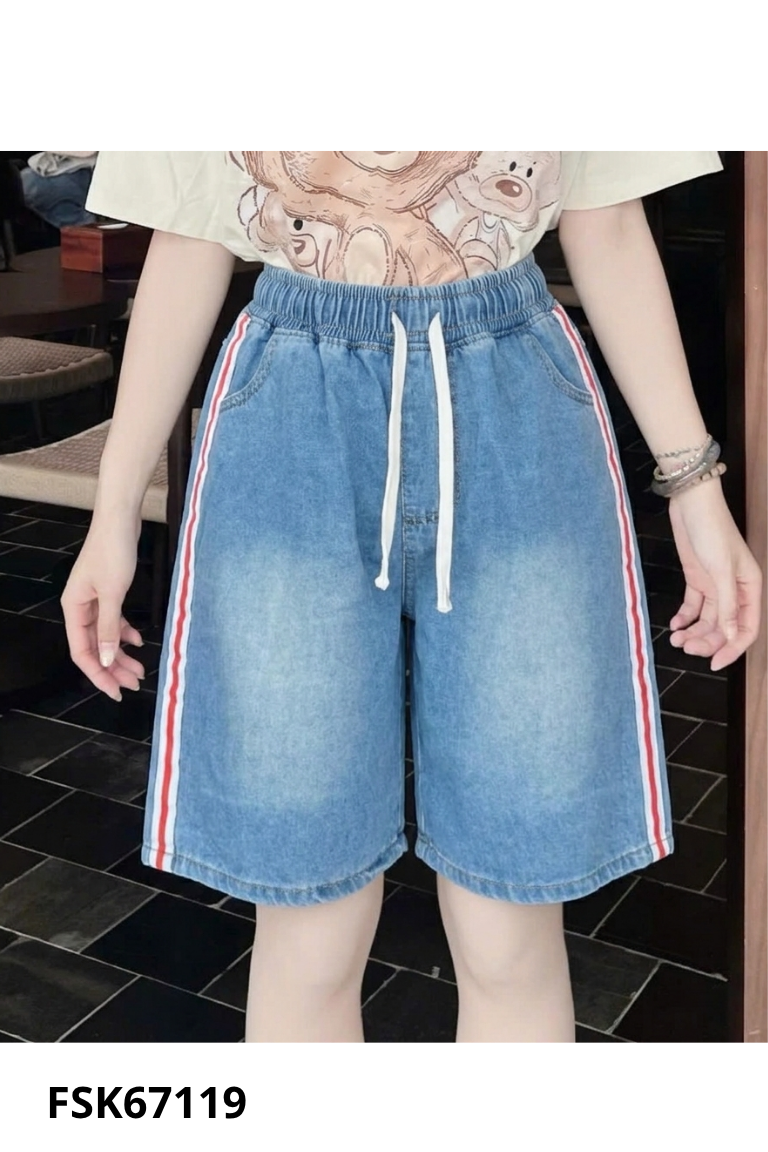 Quần shorts jeans xanh