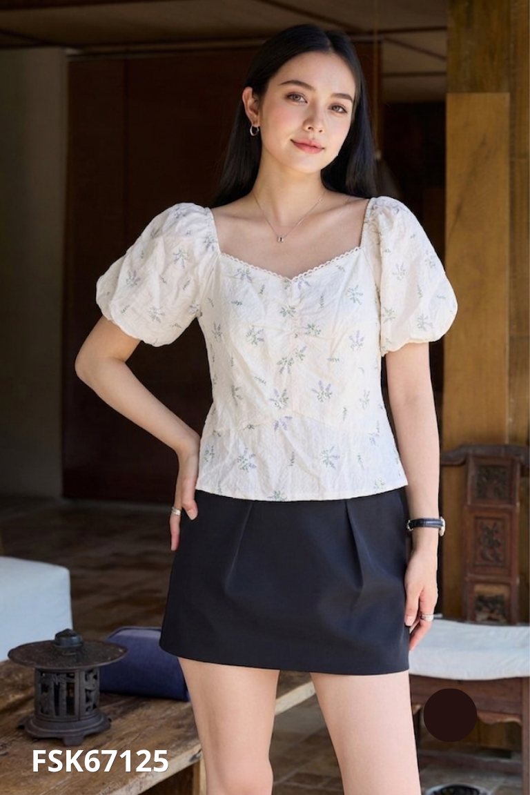 Áo be hoa tay phồng