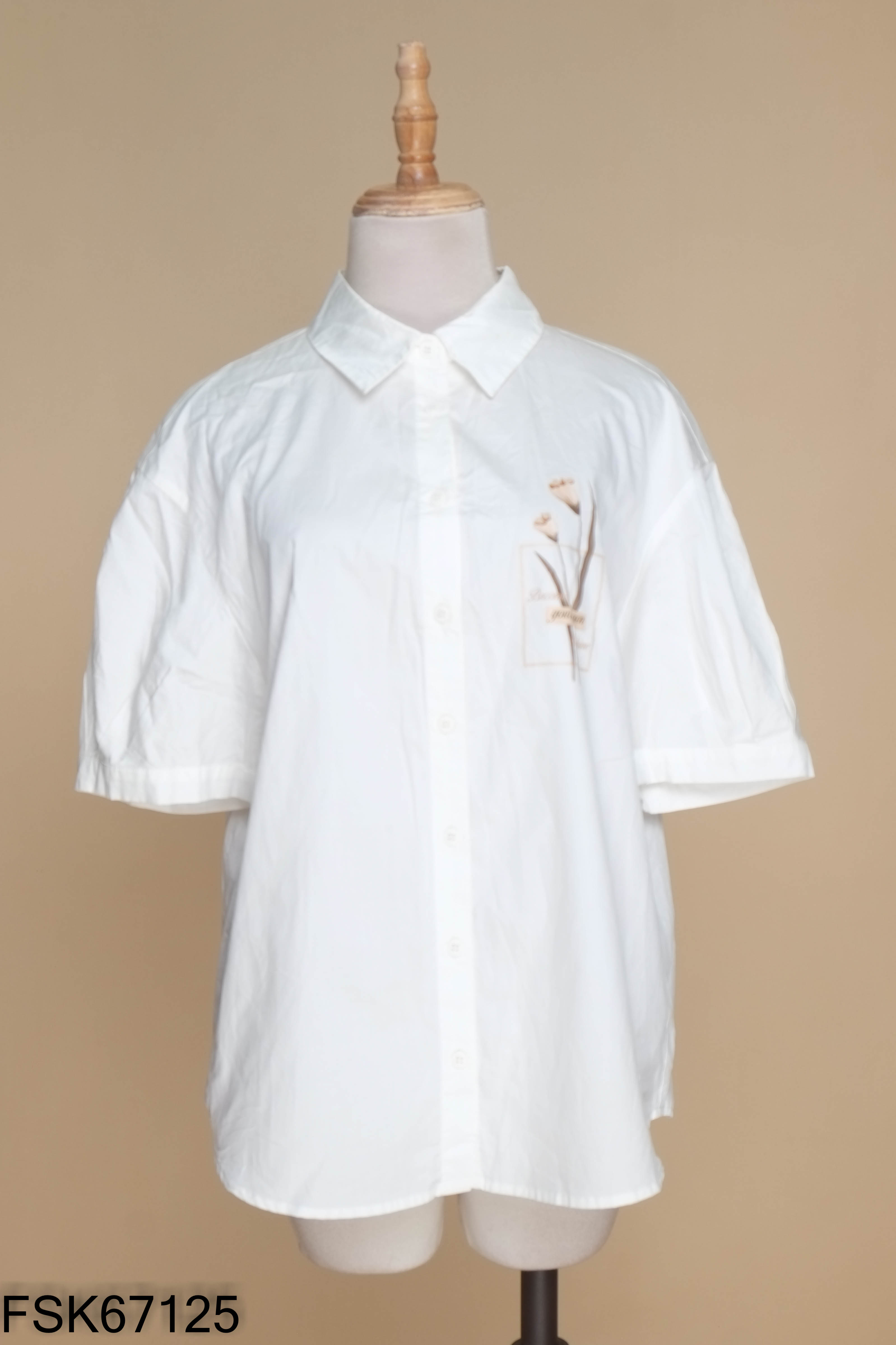 Áo sơ mi trắng ngắn tay CLOTH SCENERY