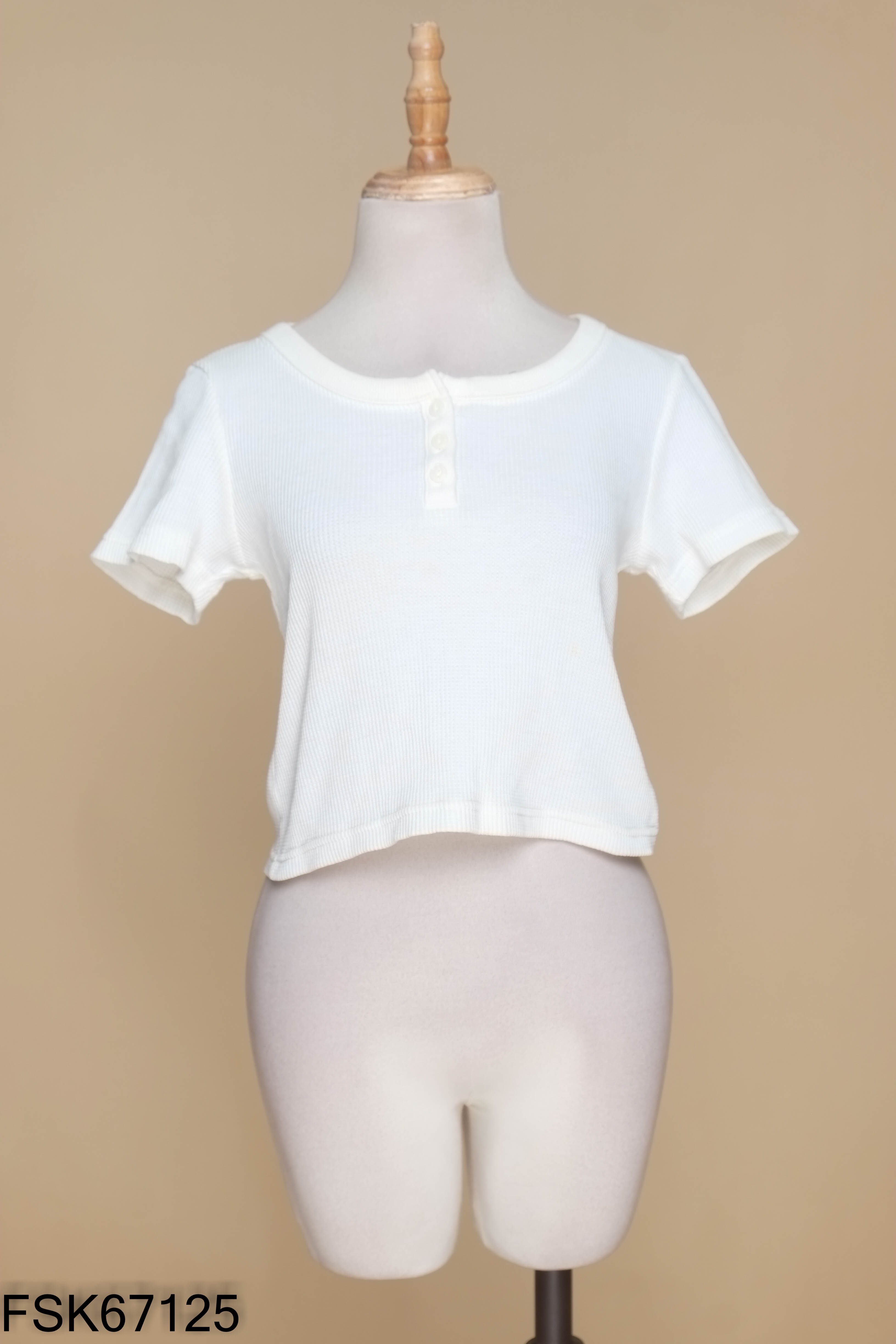 Áo crotop trắng trơn