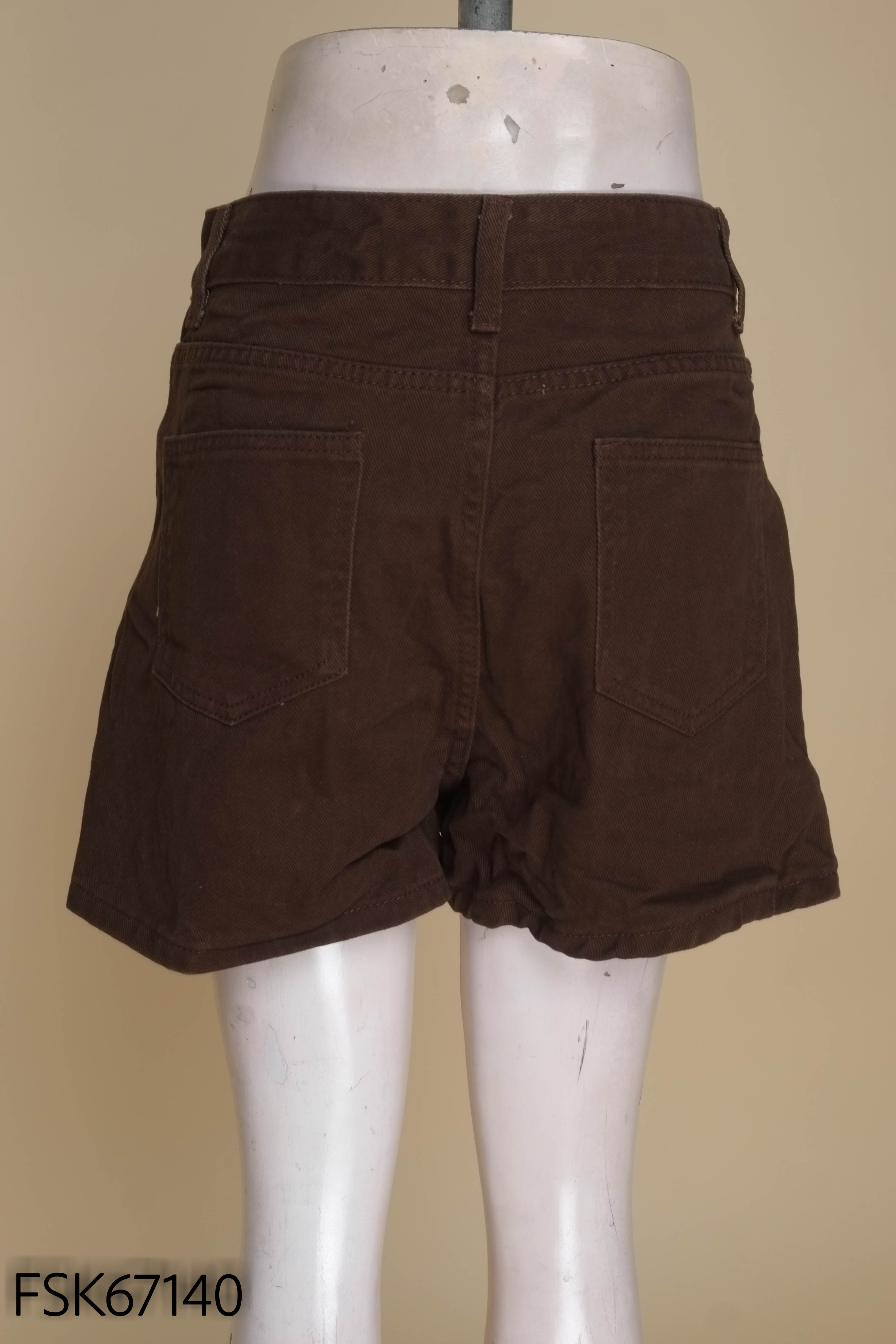 Chân váy jeans nâu đính đá