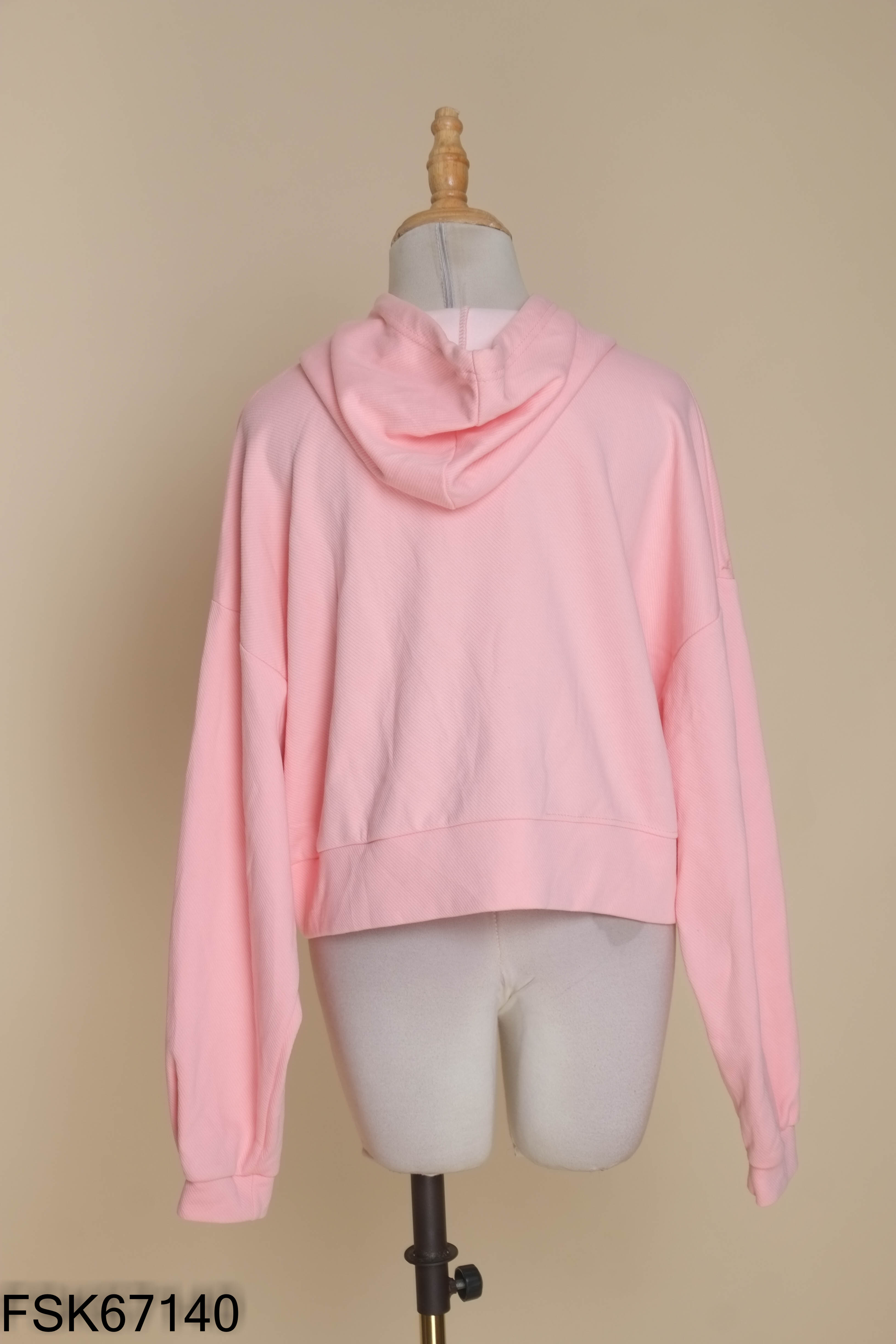 Áo hoodie hồng mũ liền