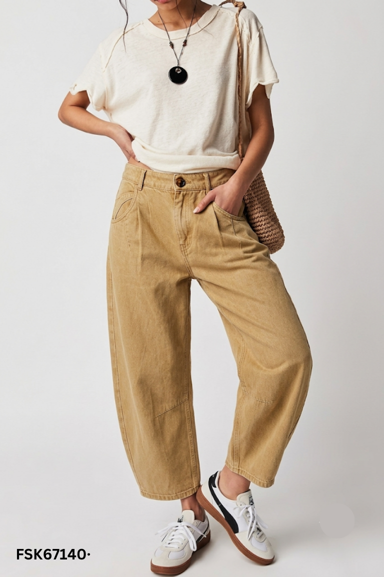 Quần jeans nâu suông N.GE