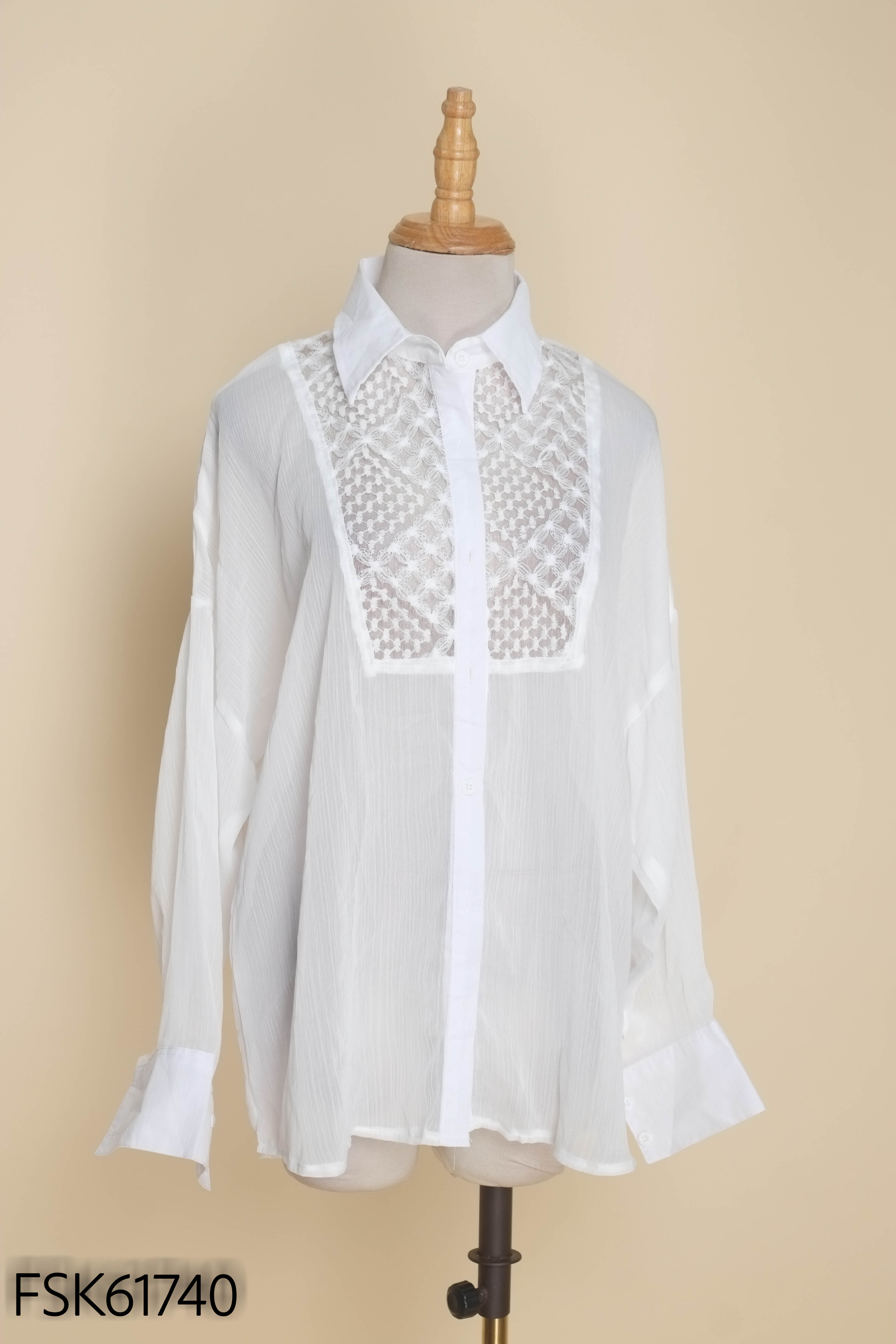 Áo sơ mi voan trắng LT DESIGN