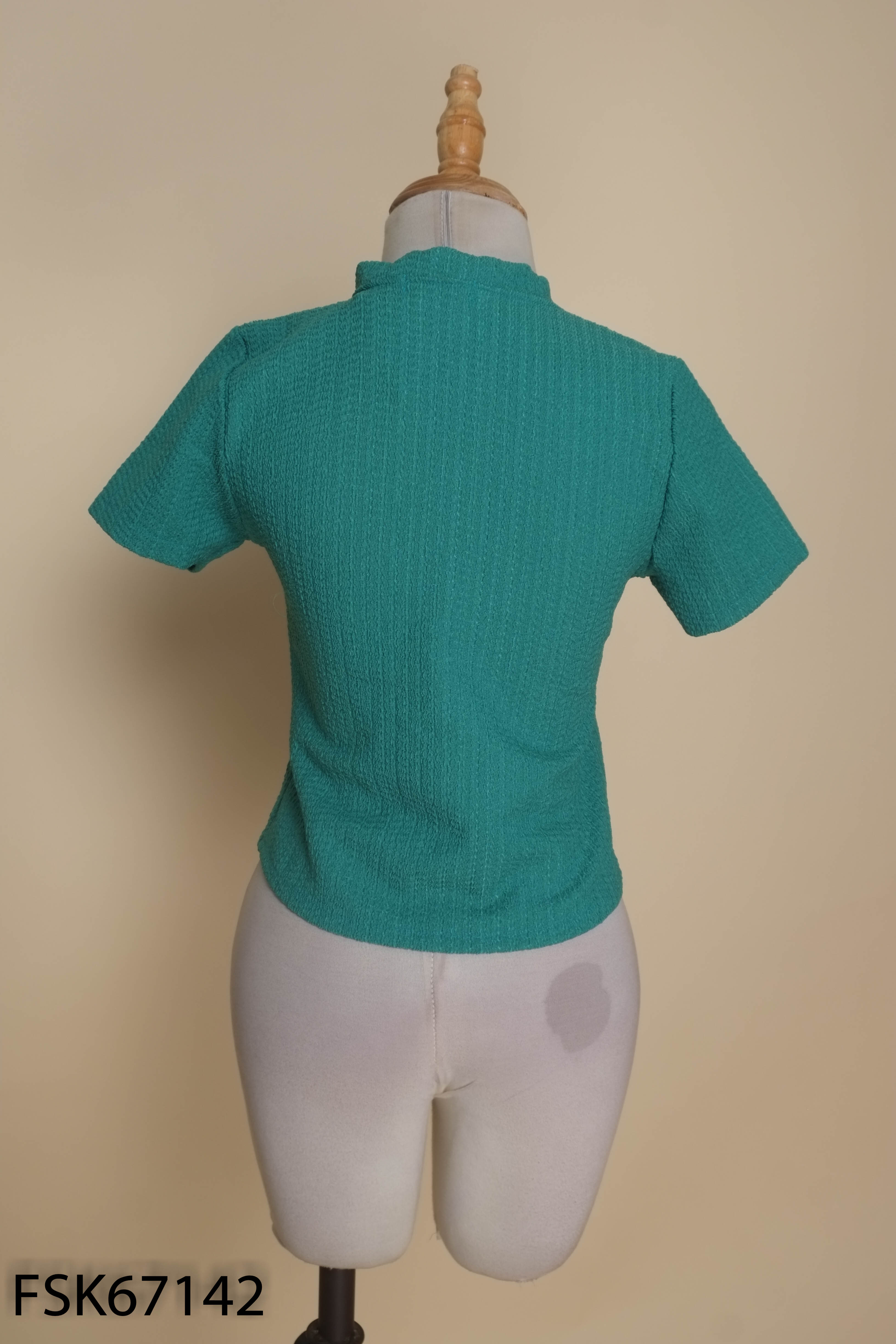 NEWTAG áo xanh cổ tim