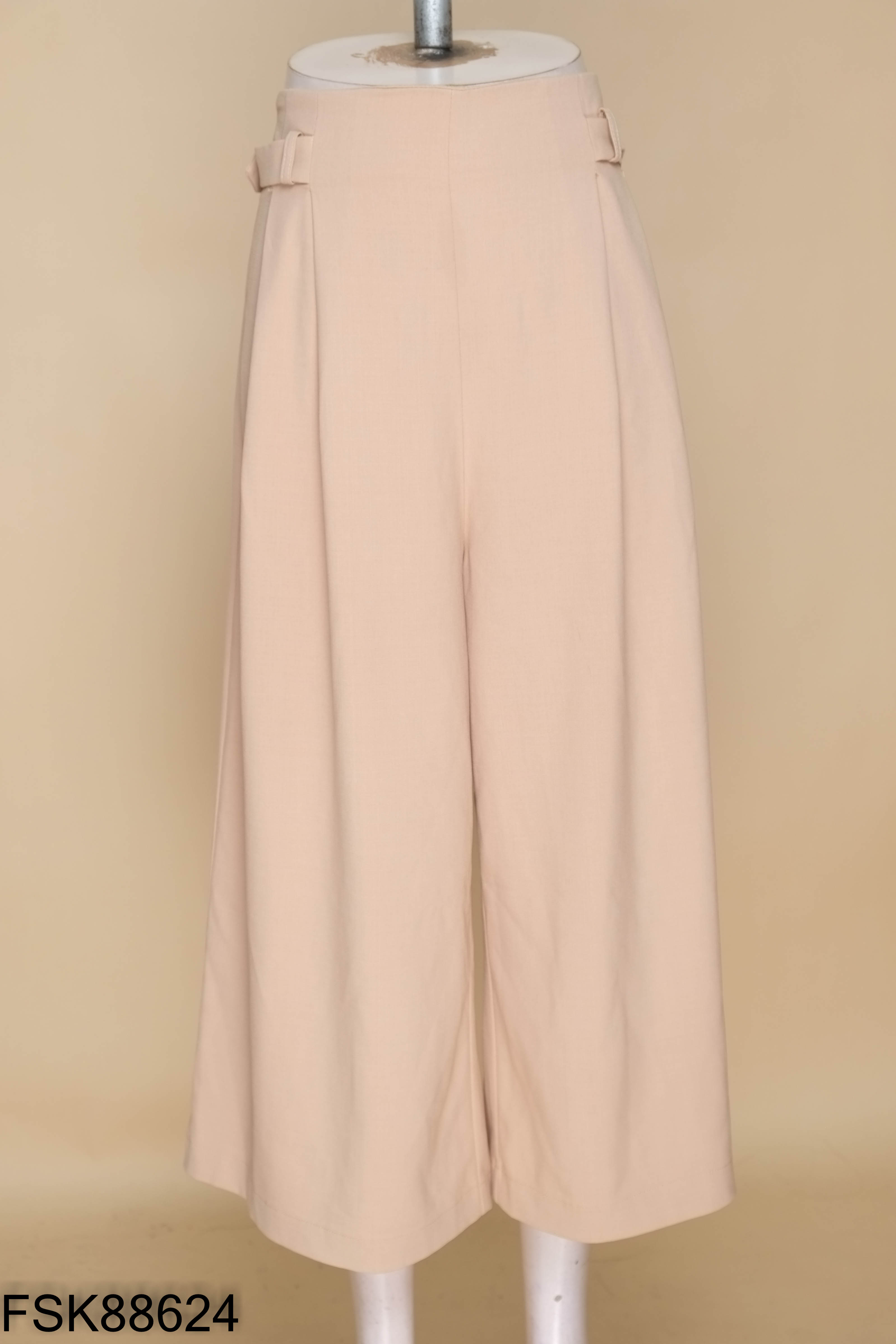 Quần culottes vải nâu