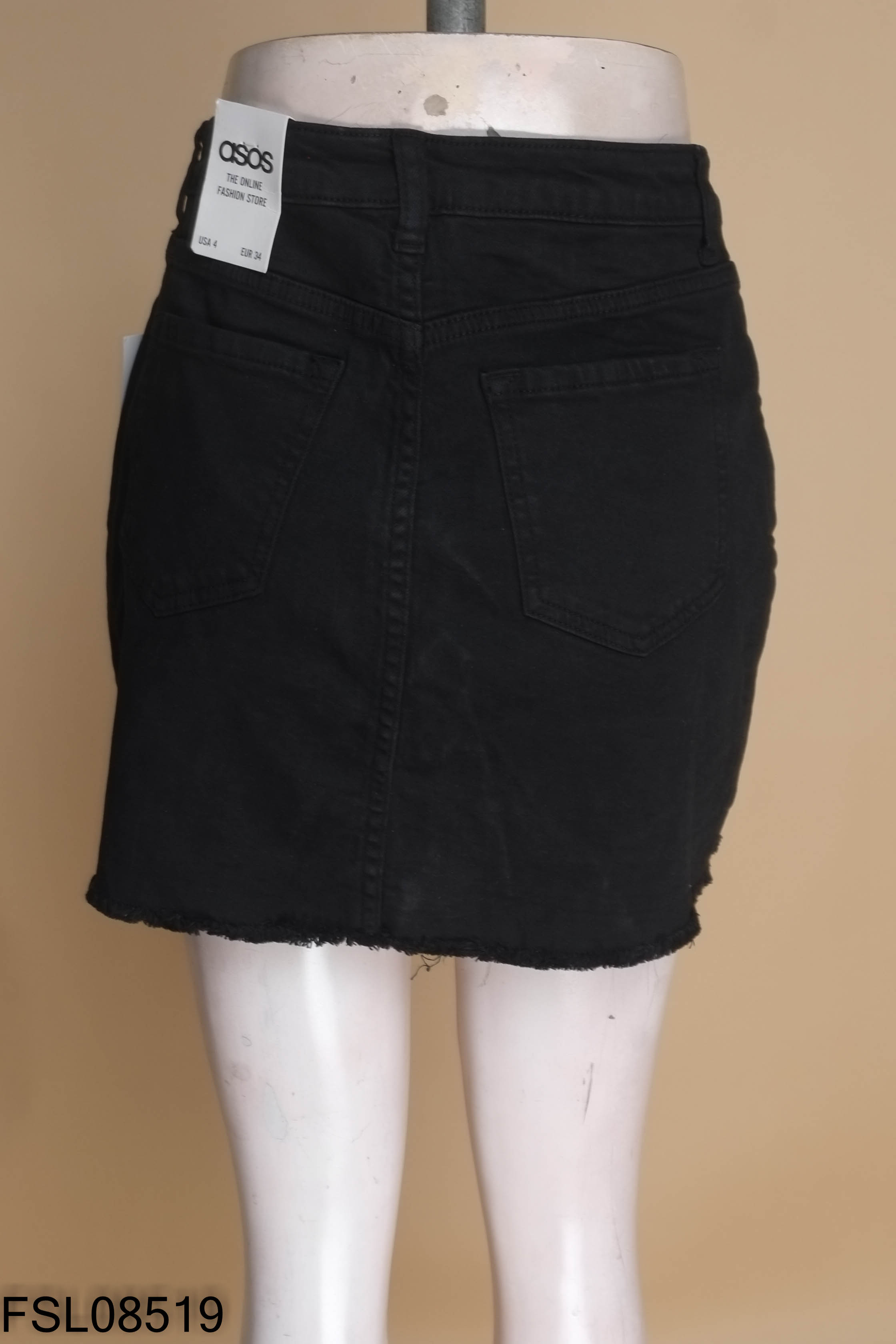 NEWTAG chân váy jean ASOS đen