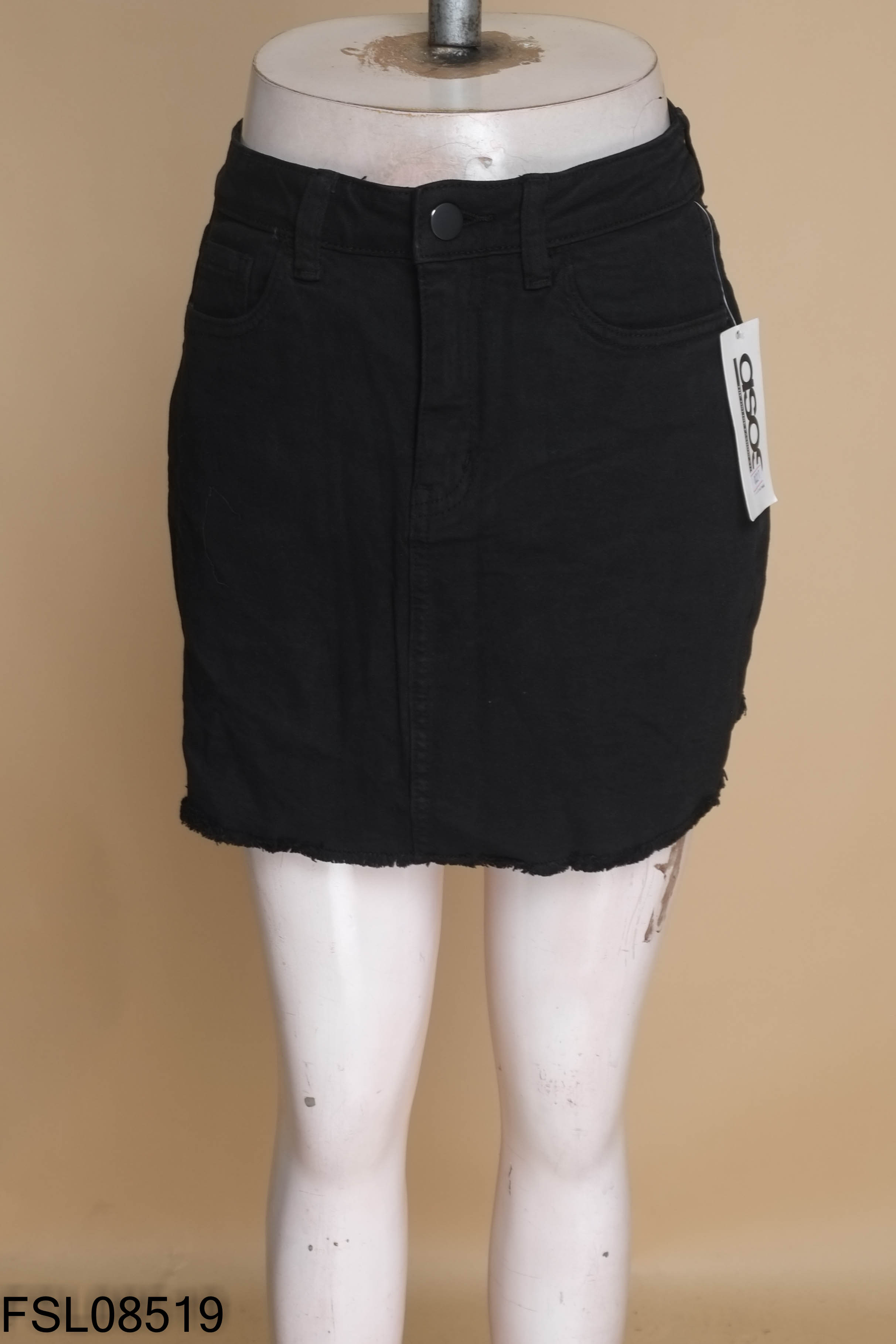 NEWTAG chân váy jean ASOS đen