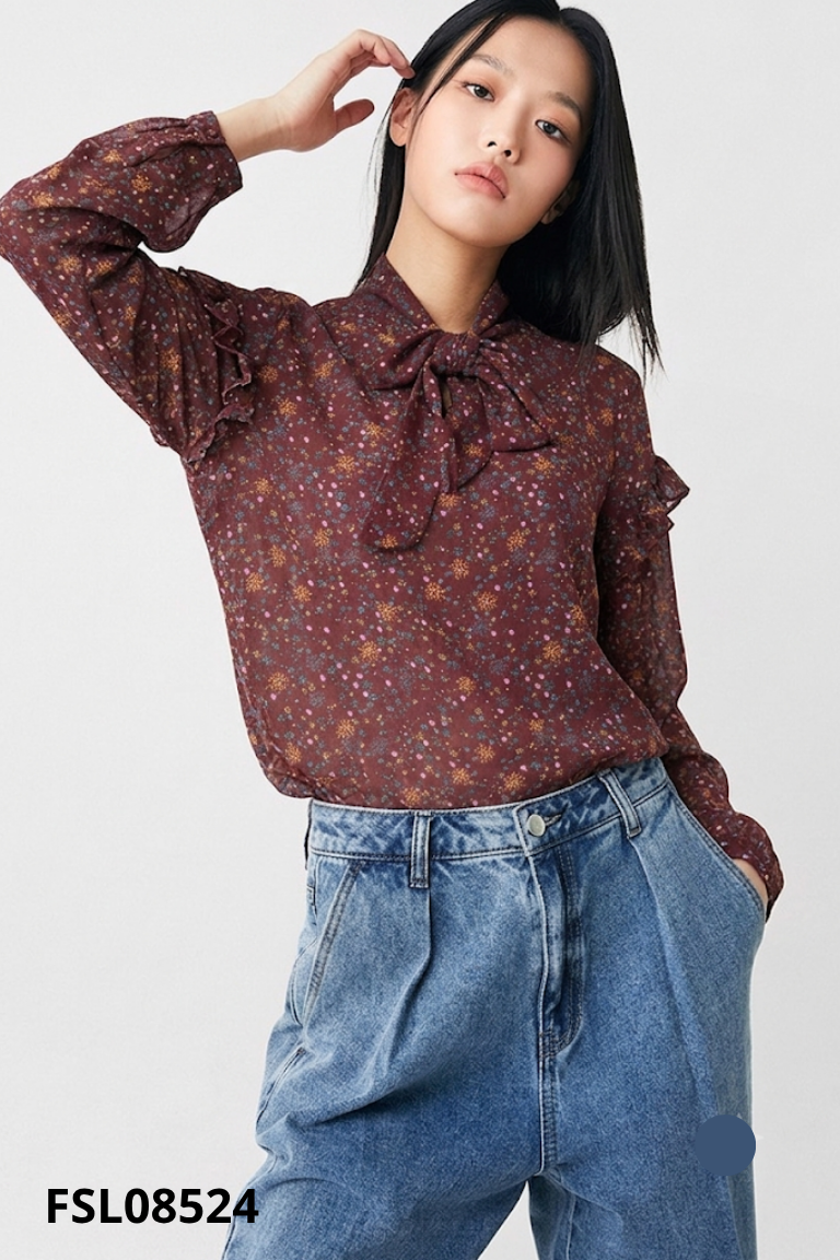 Áo MIXXO đỏ họa tiết