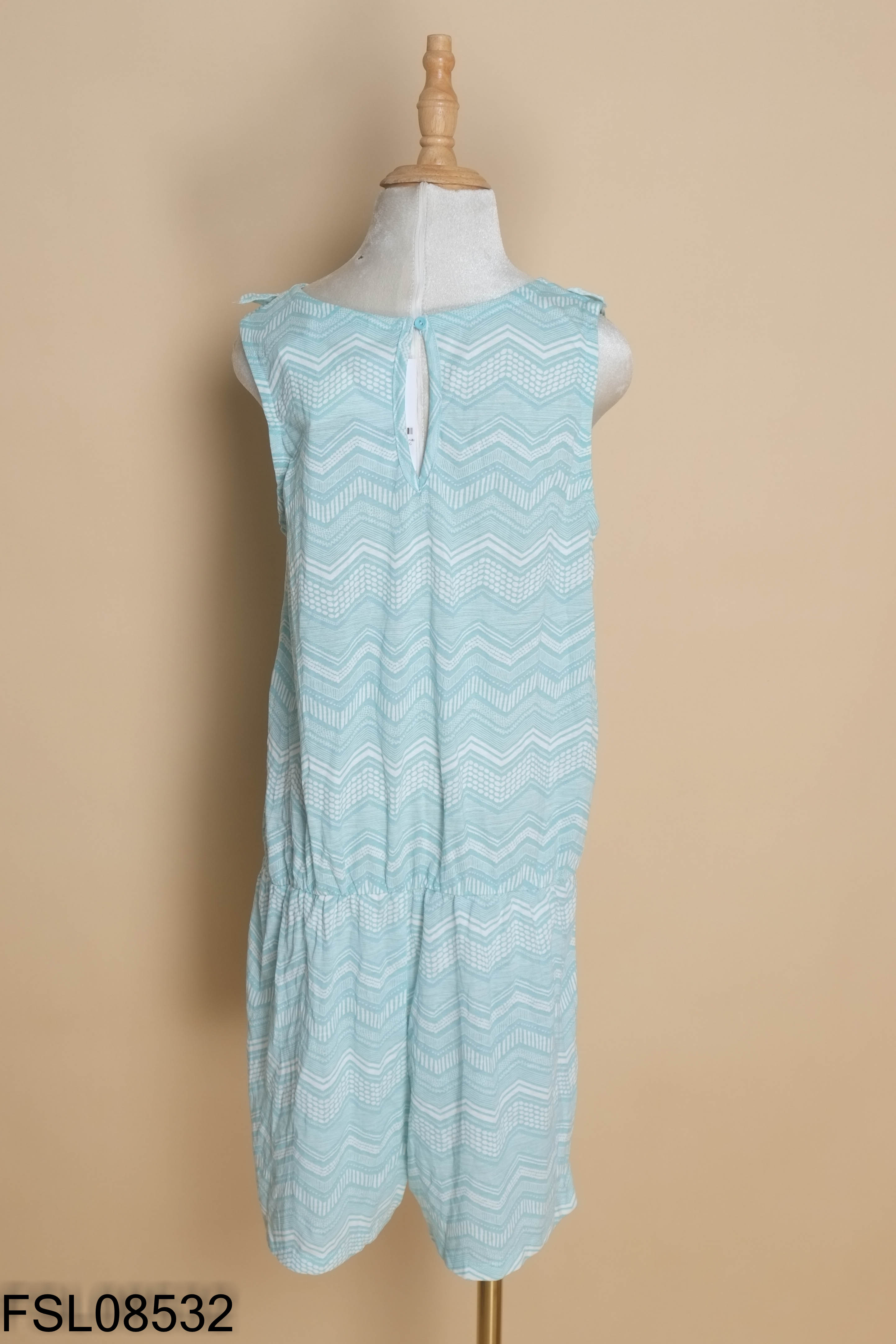 NEWTAG Jumsuit gile HM xanh ngọc họa tiết bé gái