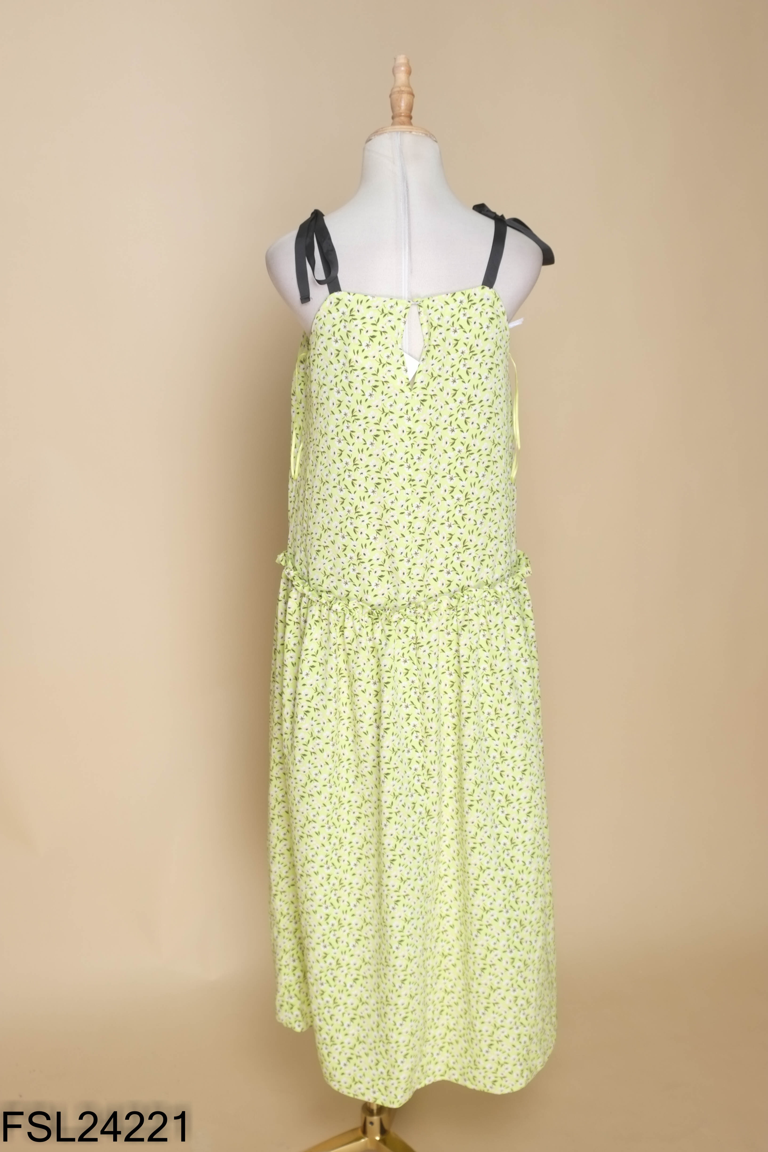 Váy xanh TOPSHOP hai dây hoa nhí