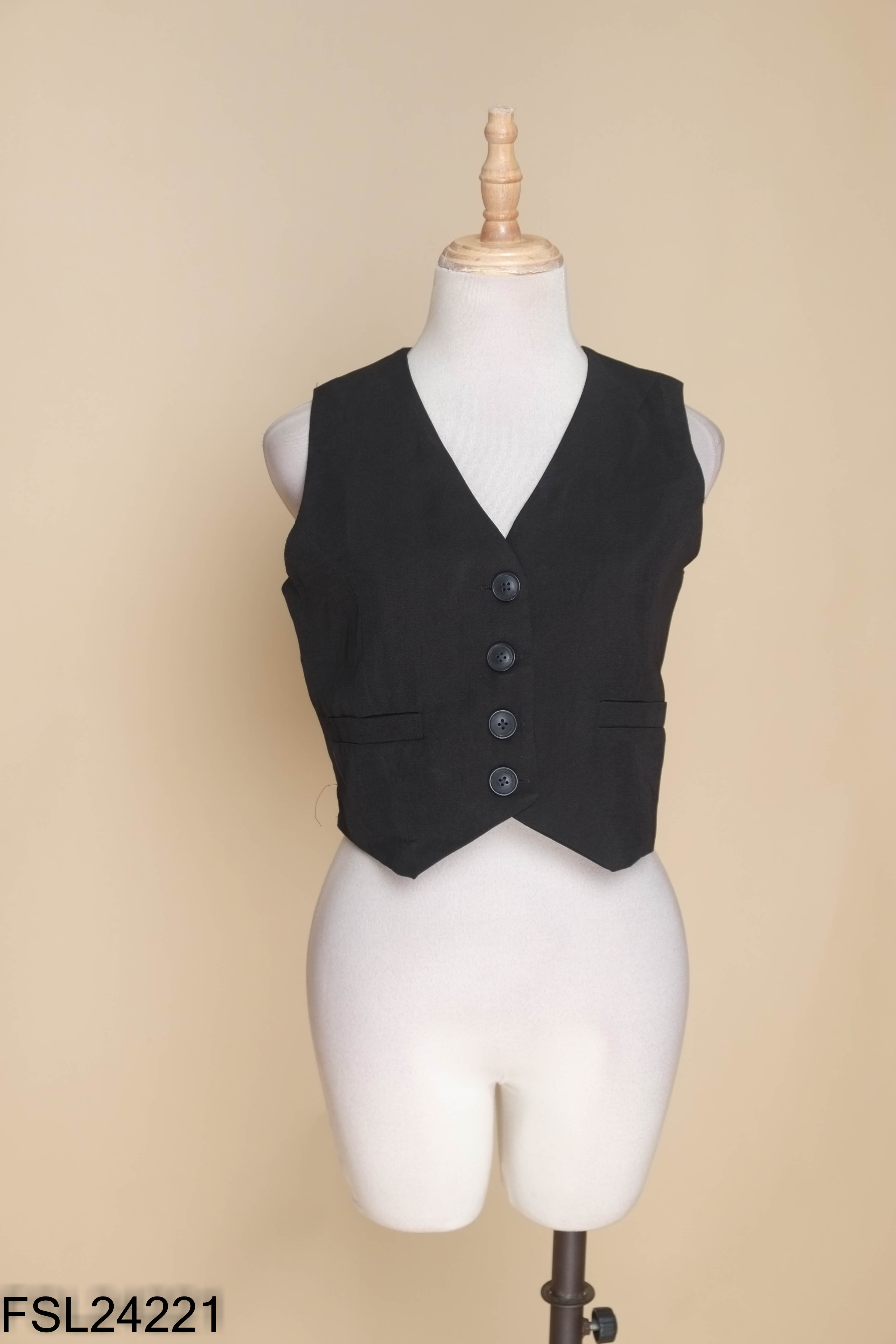 Áo gile vest đen