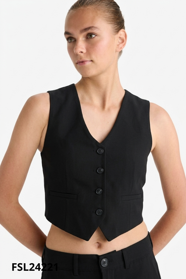 Áo gile vest đen