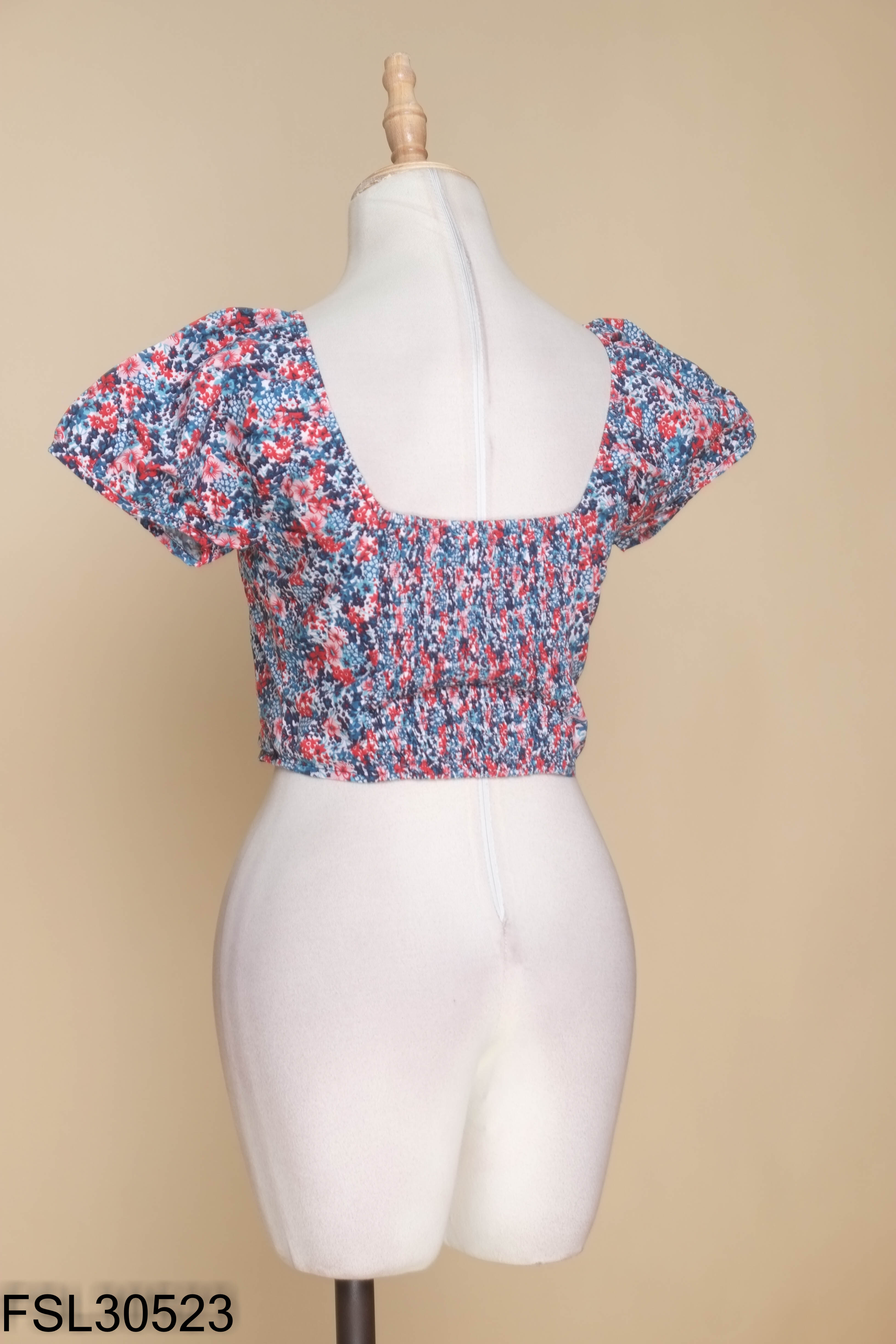 Áo croptop ADORE DRESS xanh phối nhiều màu