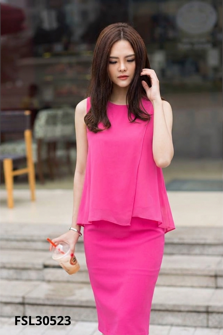 Áo ELISE voan hồng