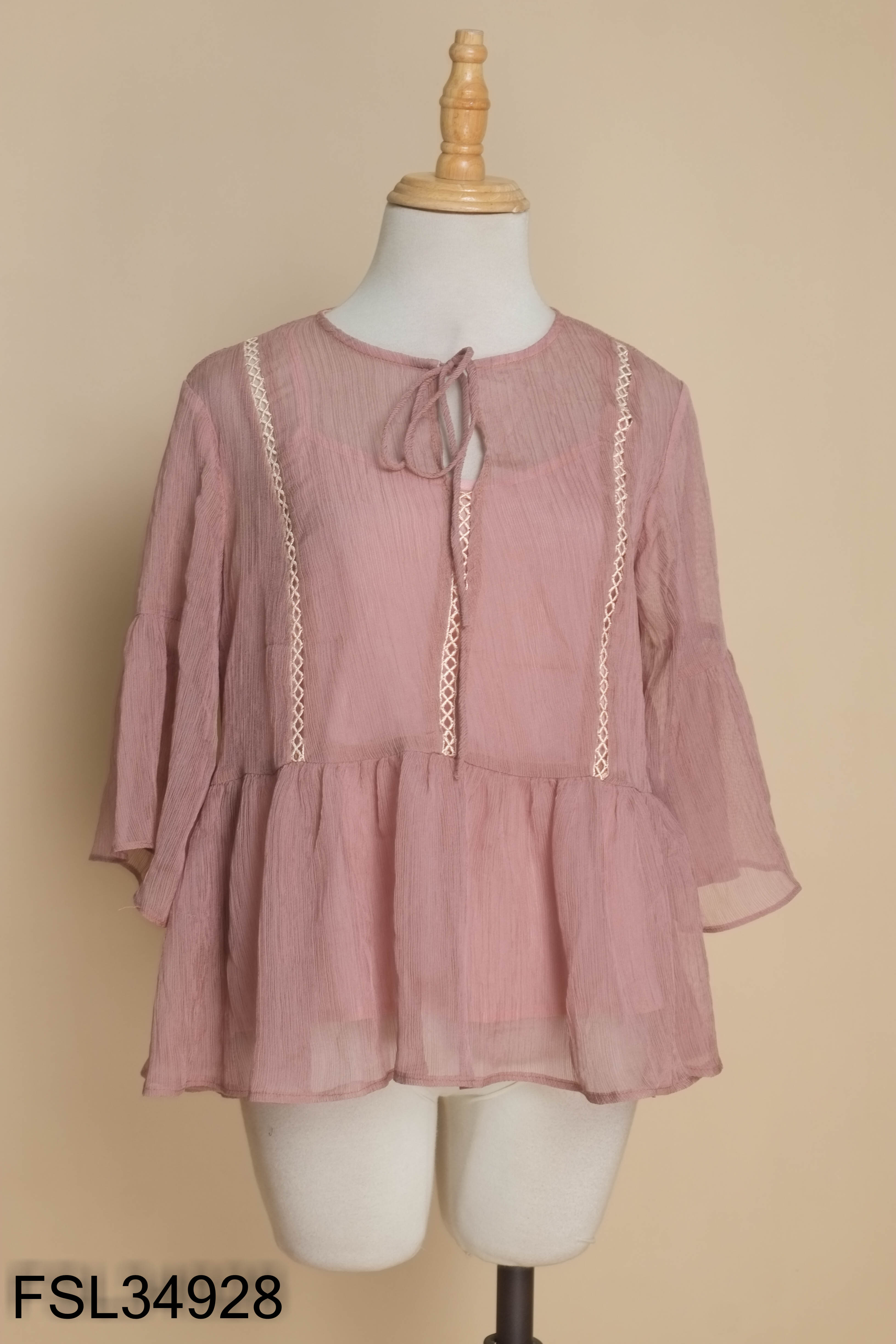 Áo GERME babydoll hồng