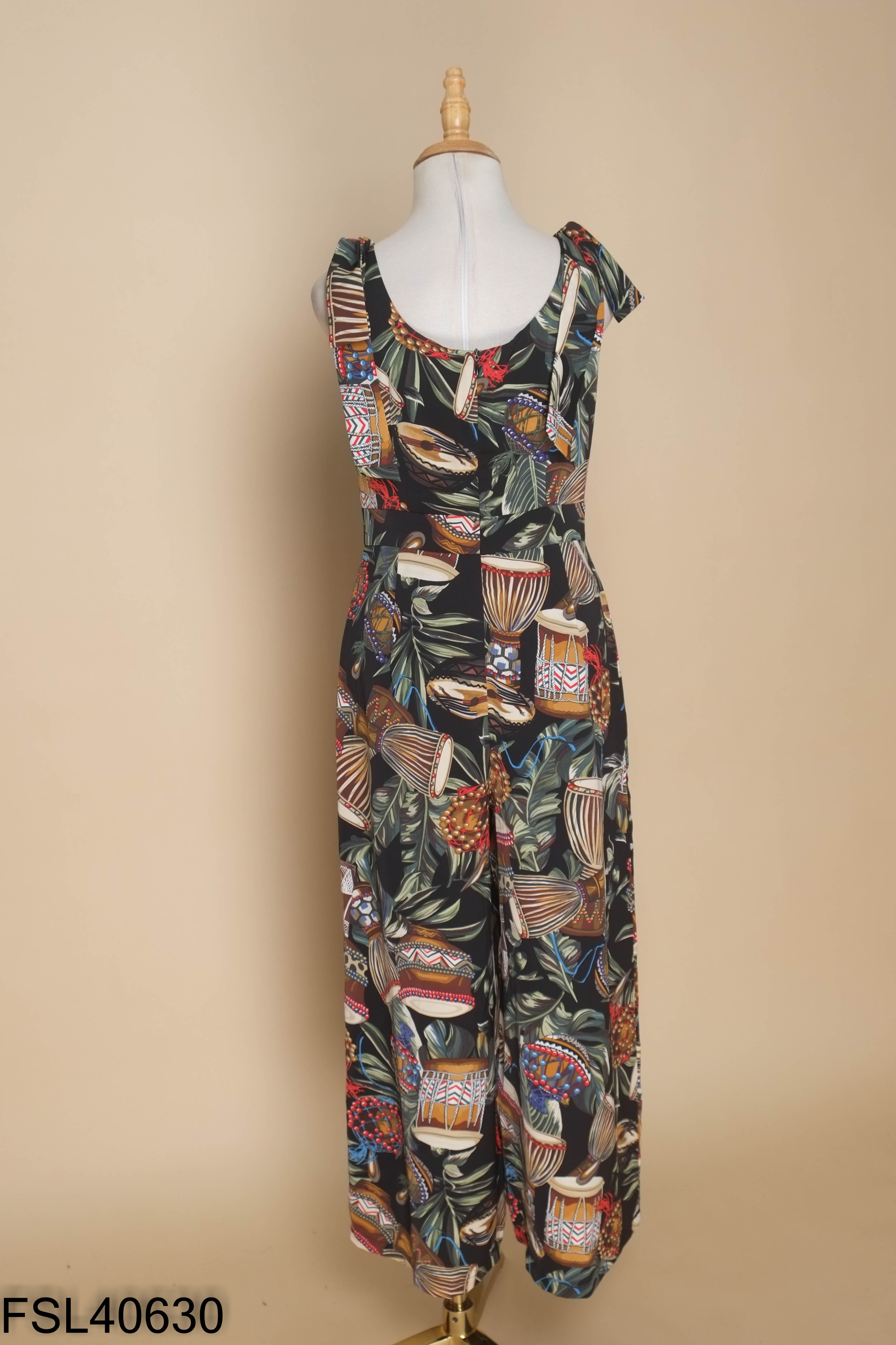 Jumpsuits H&H LUXURY đen họa tiết xanh
