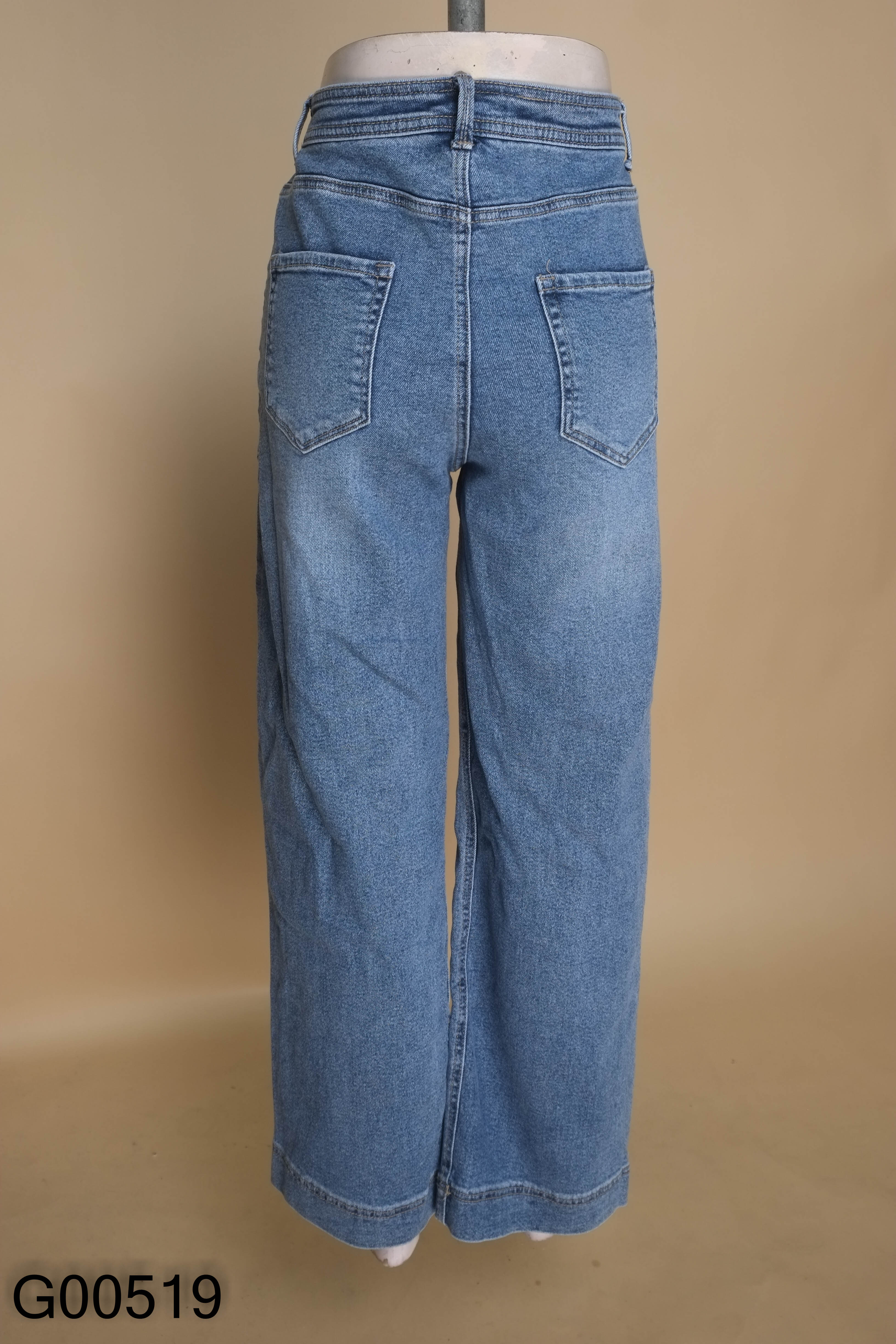 Quần jeans xanh NEM trơn ống đứng