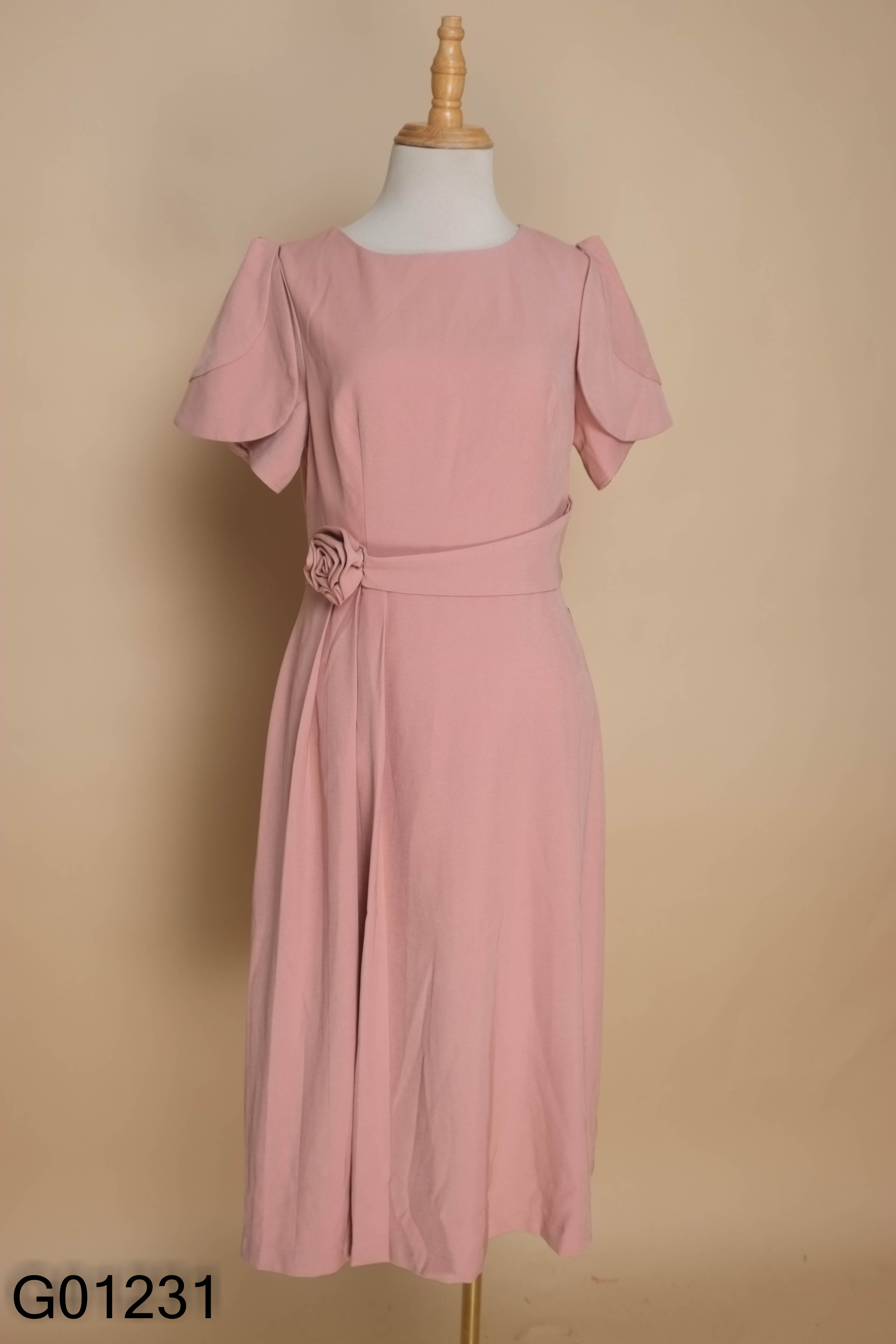 Váy ORENDA MODA hồng eo đính hoa