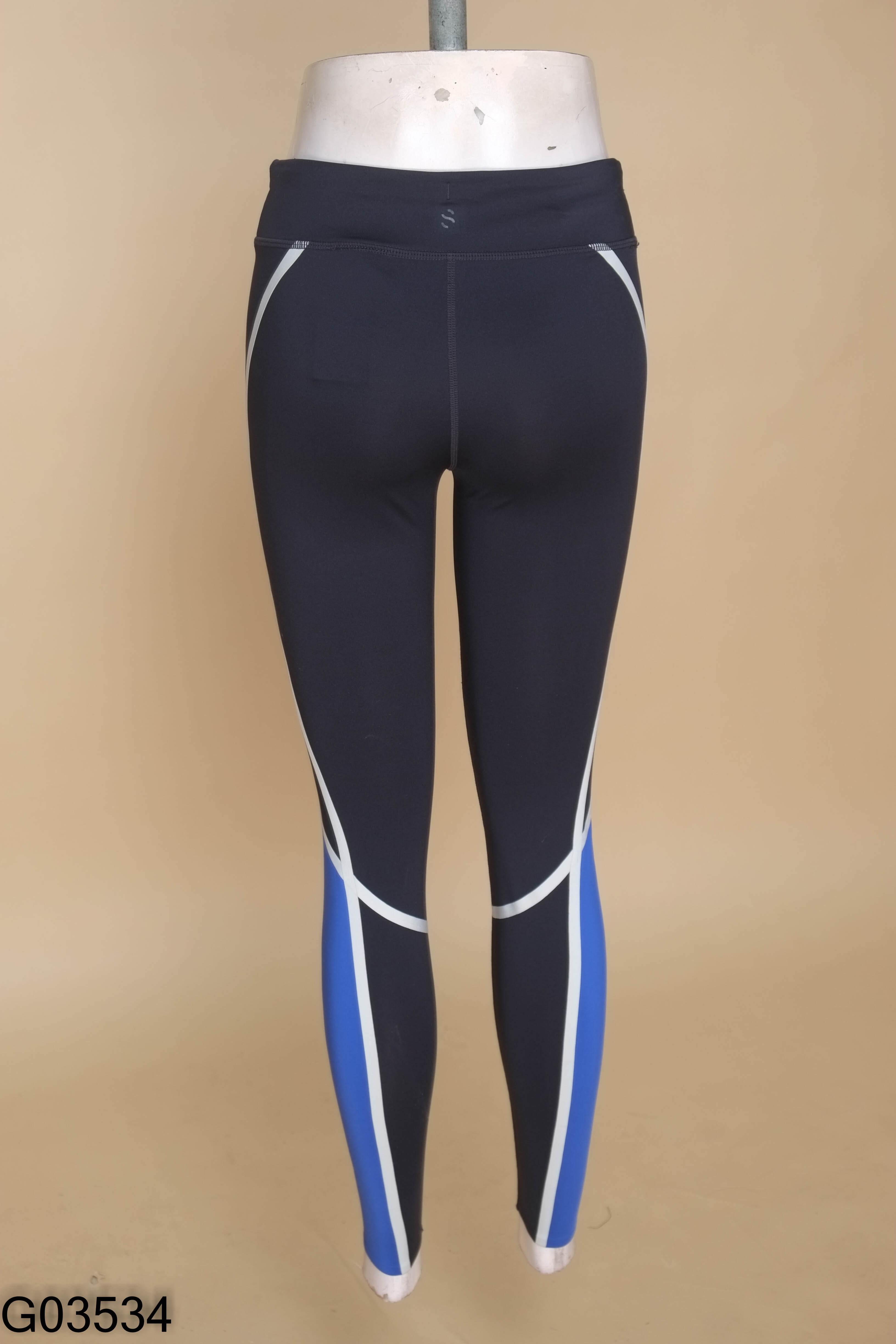 Quần tập legging đen H&M phối xanh