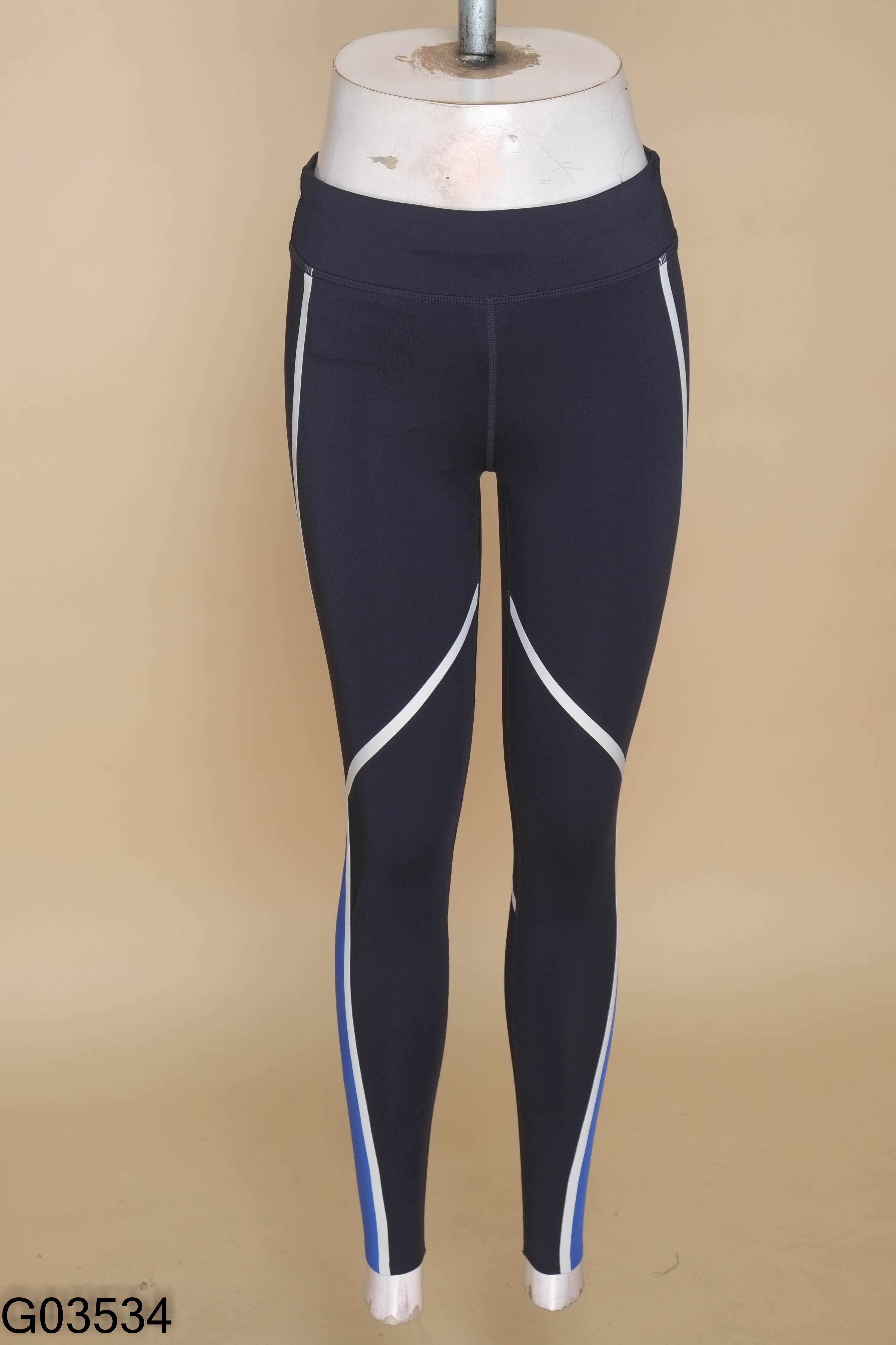 Quần tập legging đen H&M phối xanh