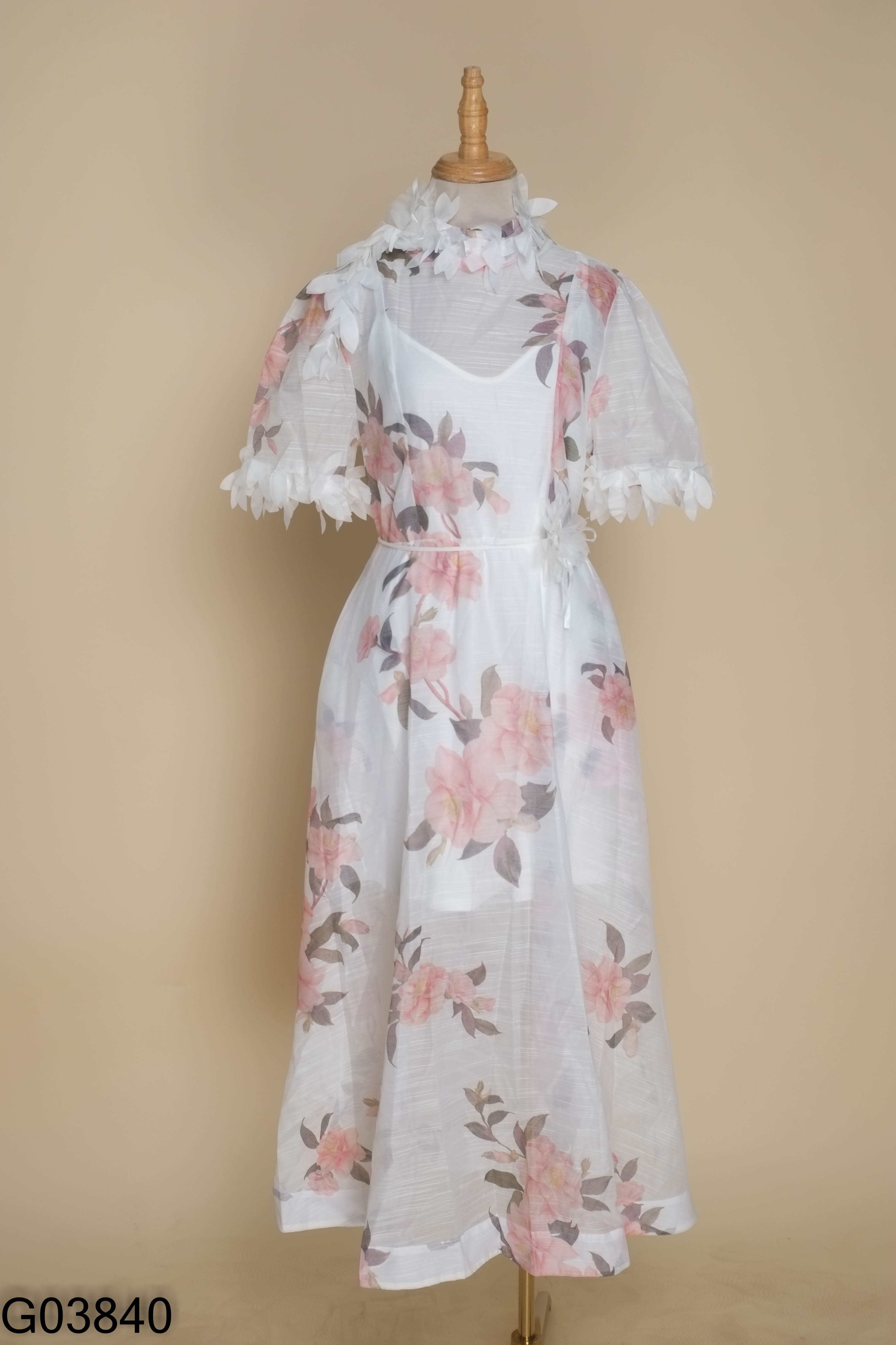SET váy ZIMMERMANN trắng hoa+ áo 2 dây