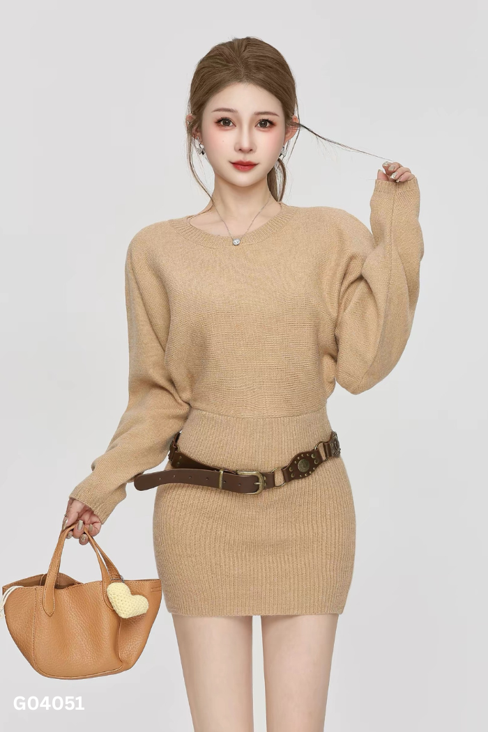 Váy body len be trơn