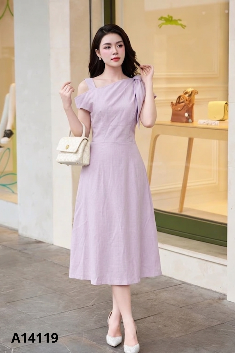 Váy CITI MODE tím hở vai