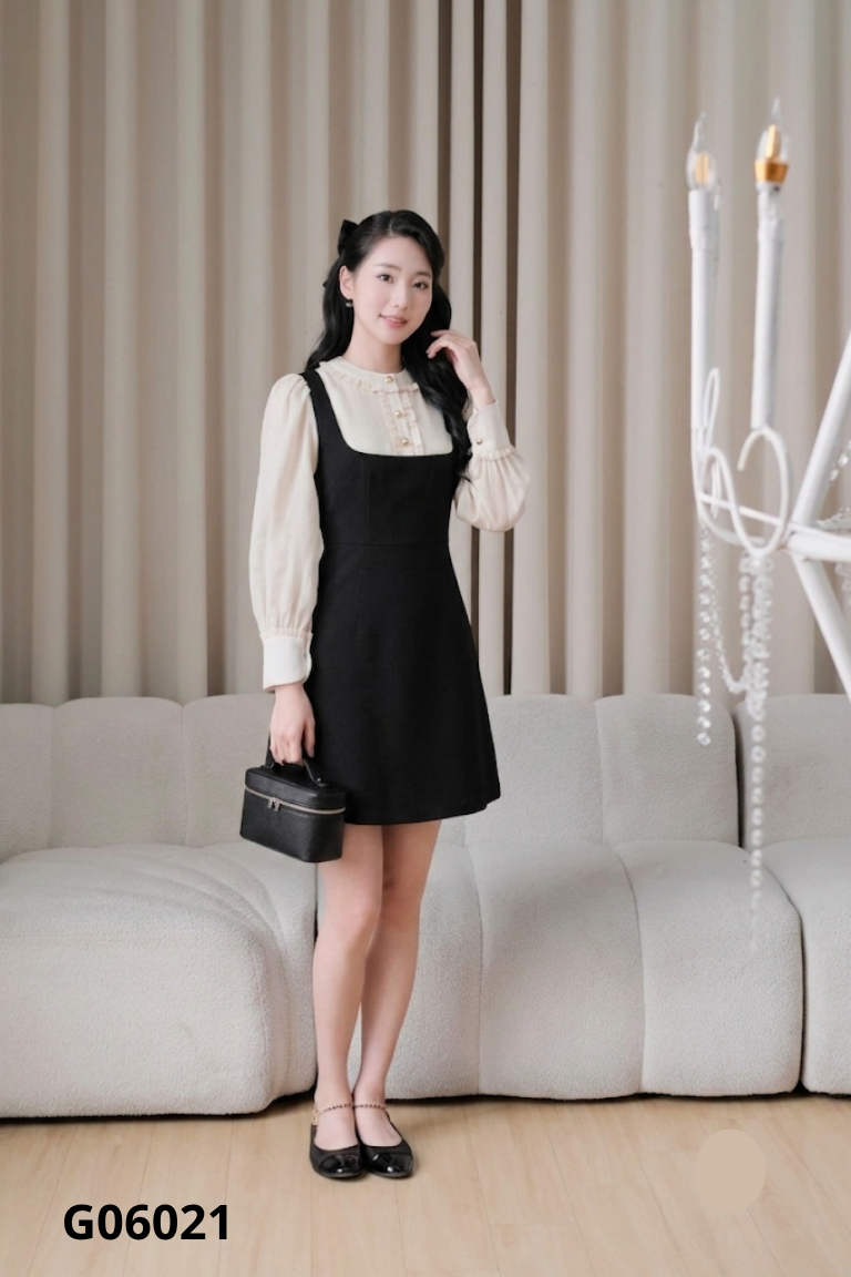 NEWTAG váy BEAUTE BY V đen voan be