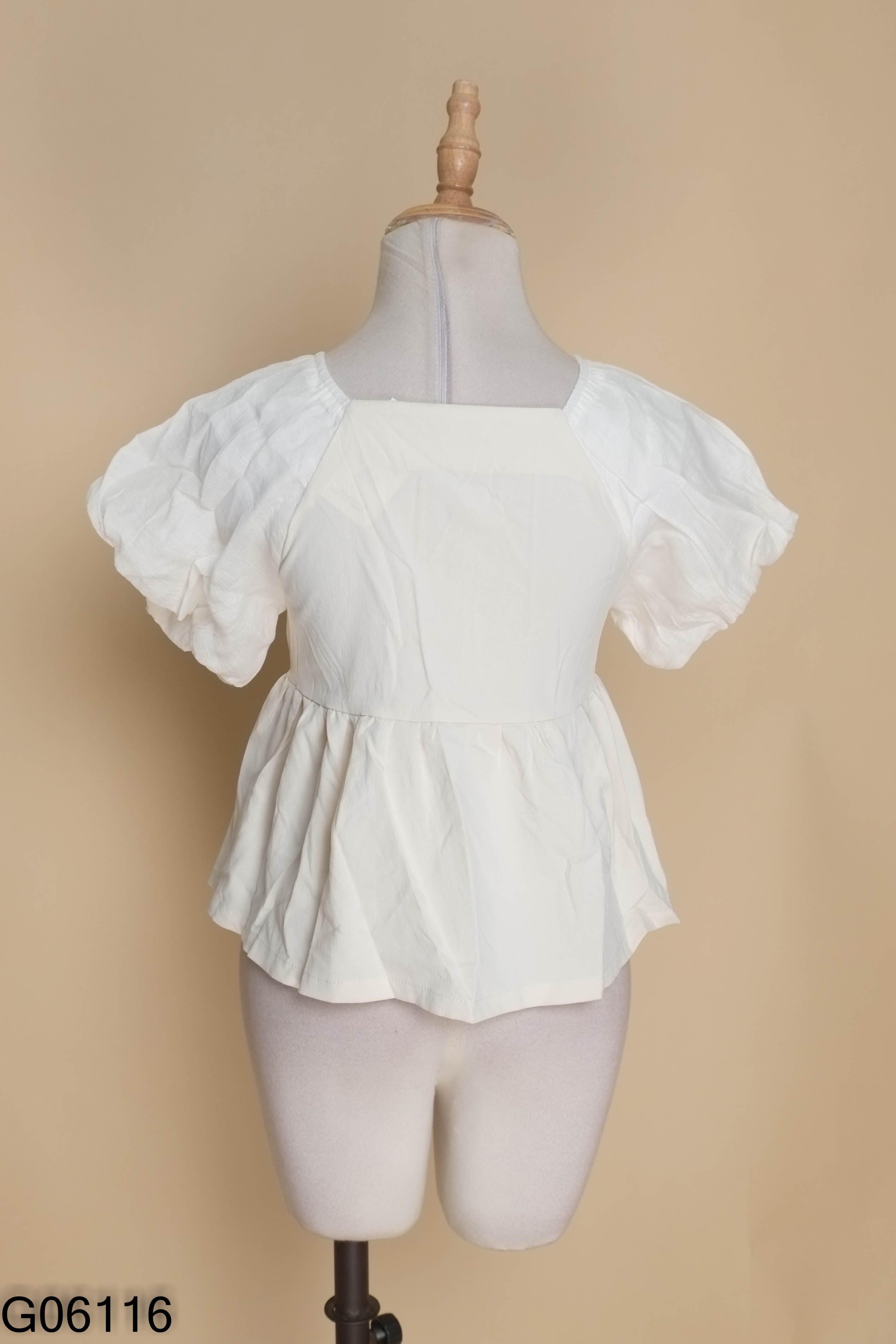 Áo babydoll be nhún giữa
