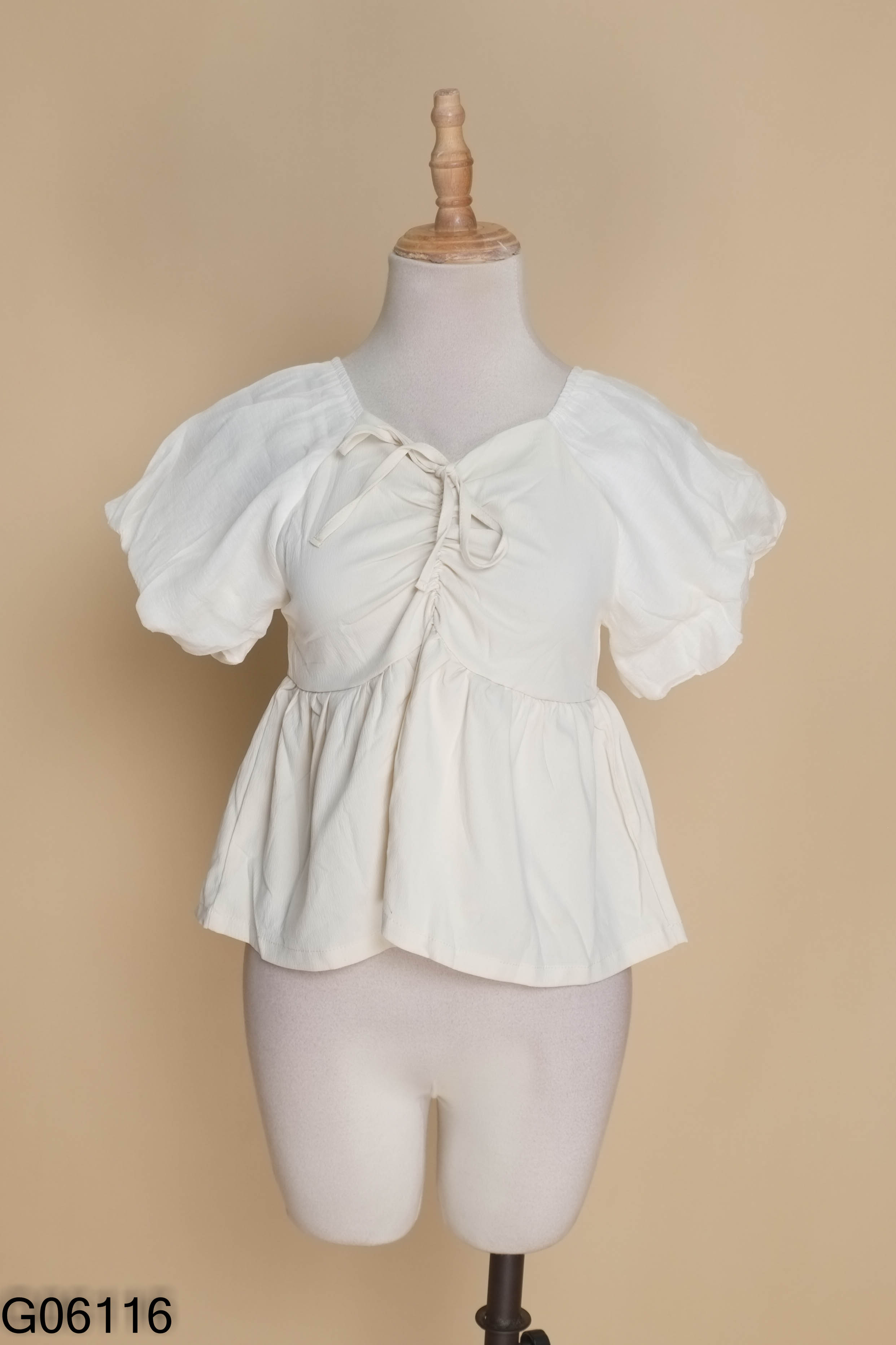Áo babydoll be nhún giữa