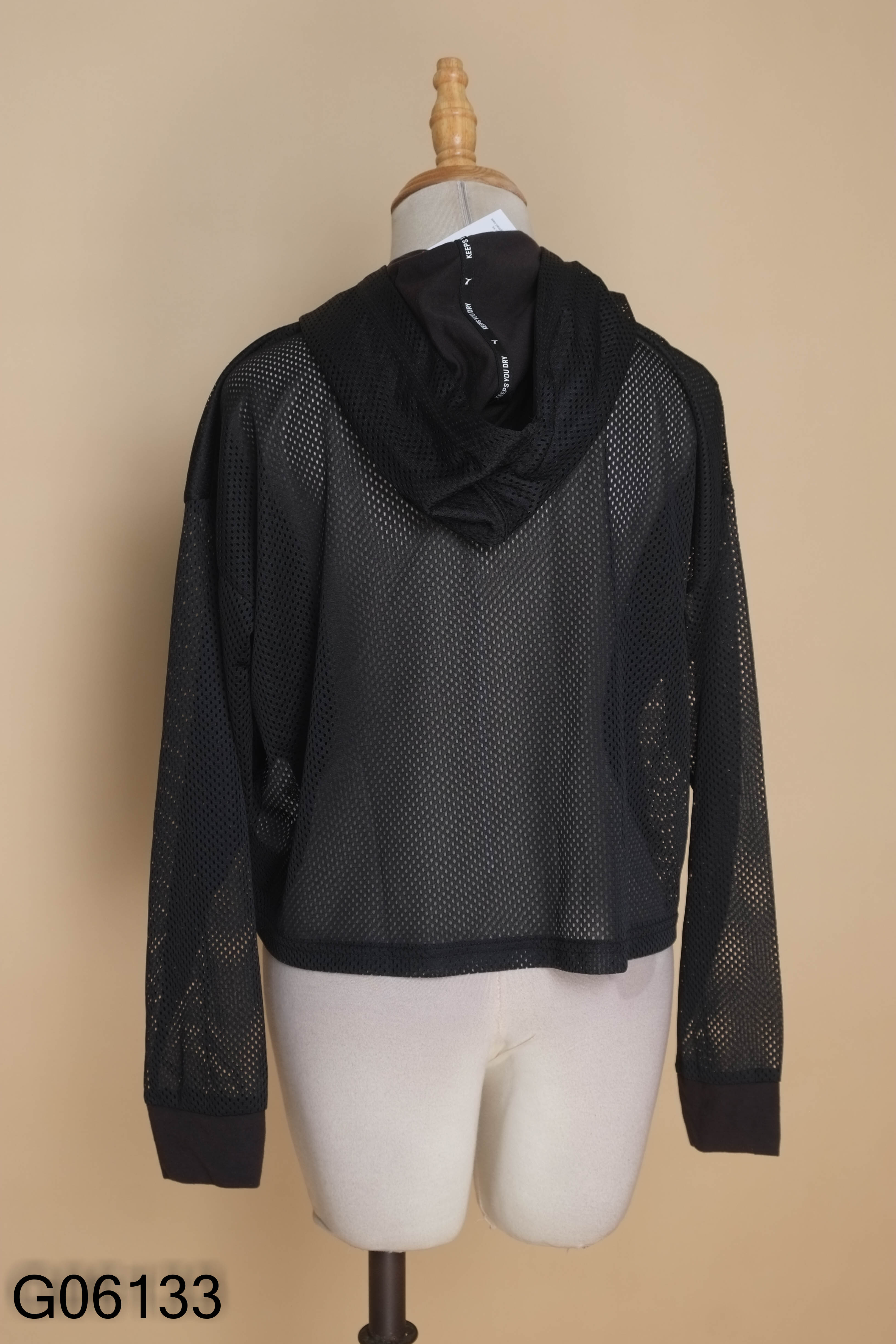 Áo hoddie lưới đen