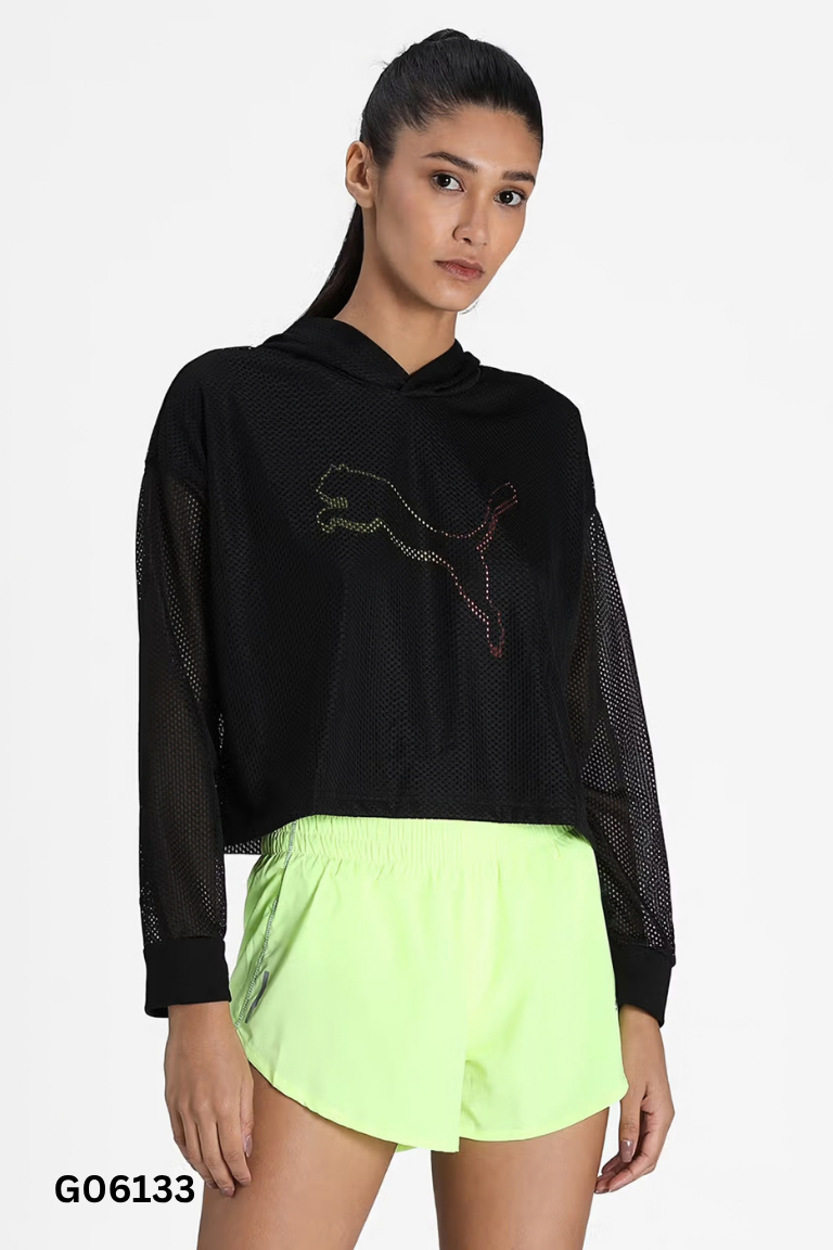 Áo hoddie lưới đen