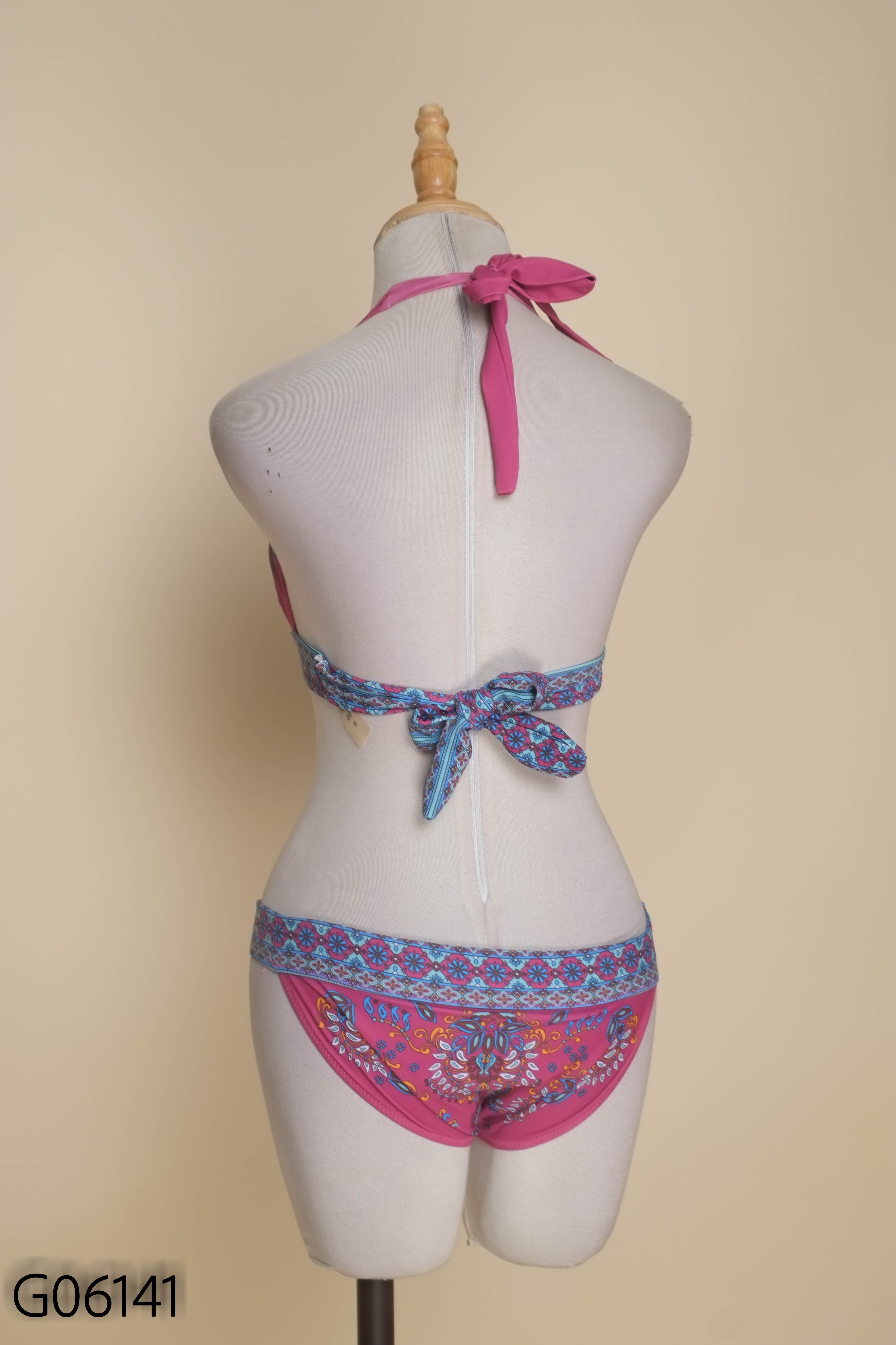 Set Bikini tím họa tiết hoa văn