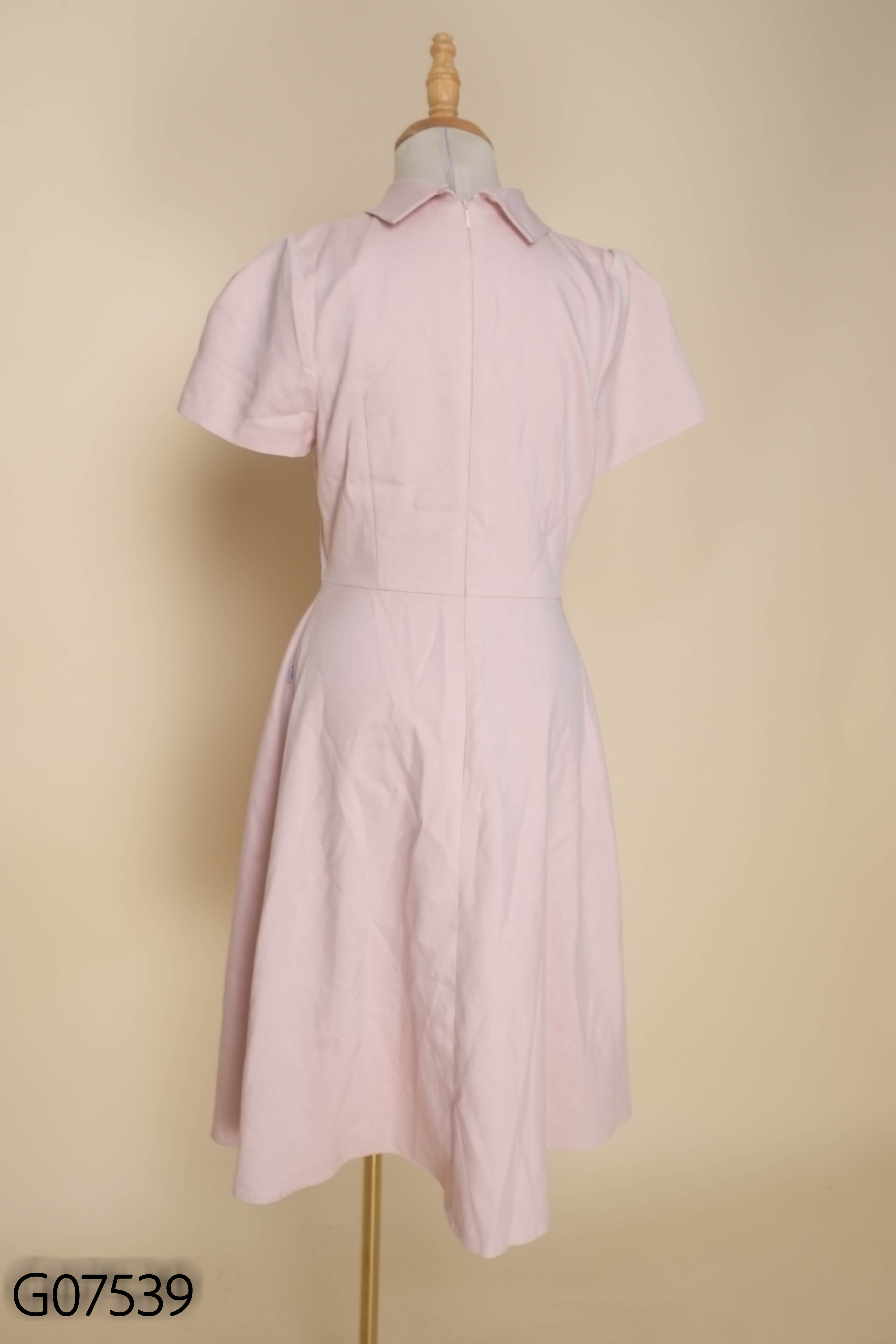 Váy hồng cổ nơ JM DRESS