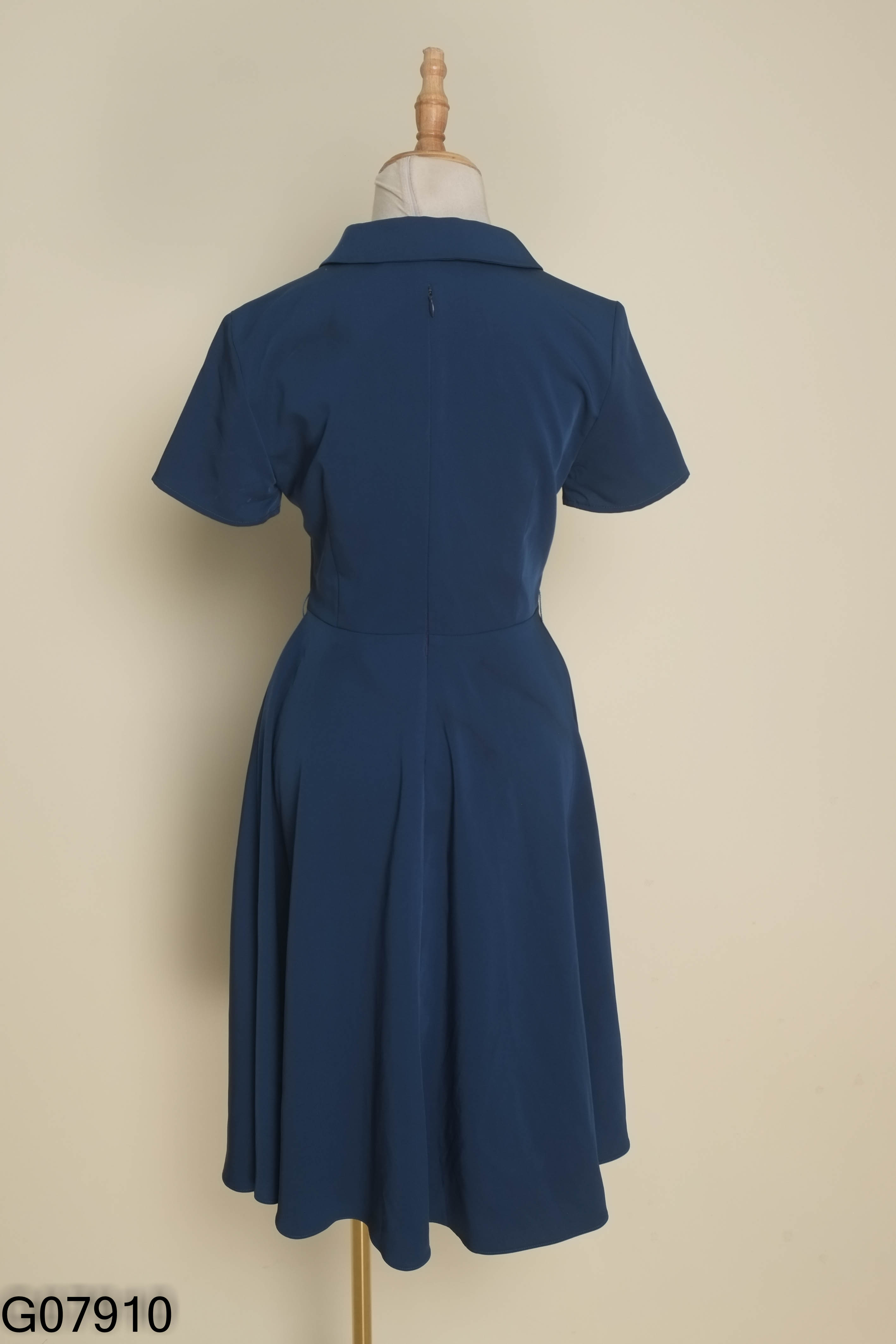 Váy NEVA xanh cổ vest