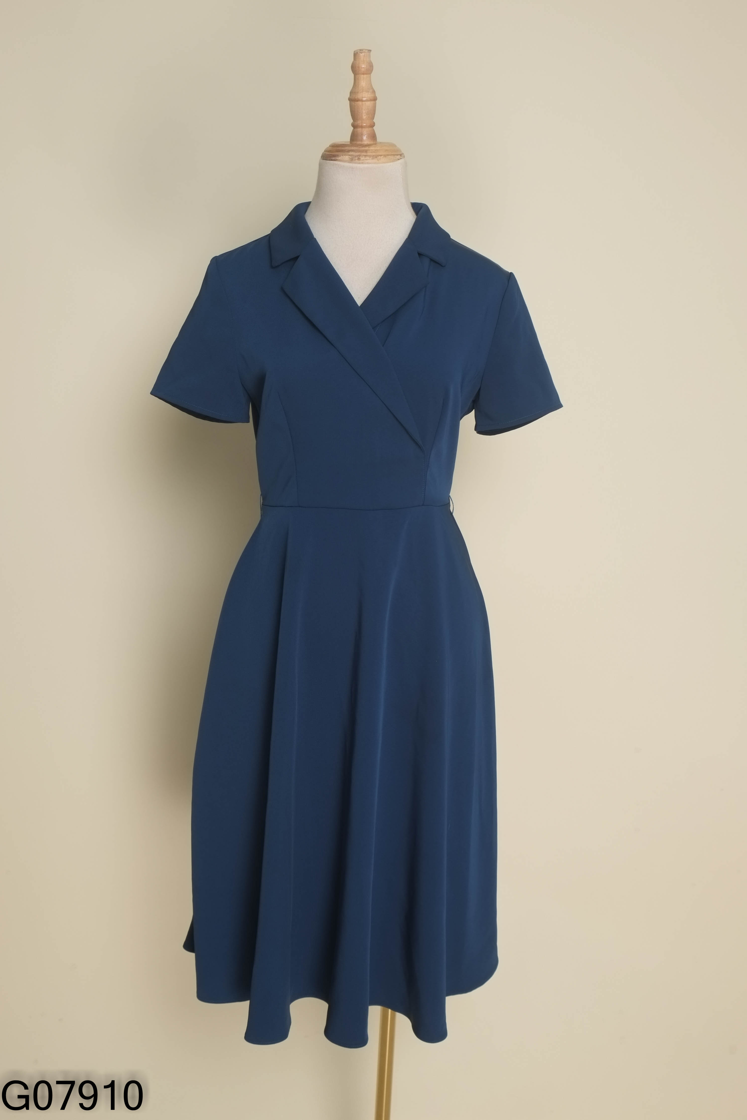Váy NEVA xanh cổ vest