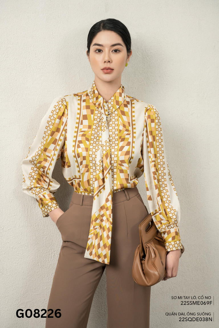 Áo EVA DE EVA be họa tiết xanh