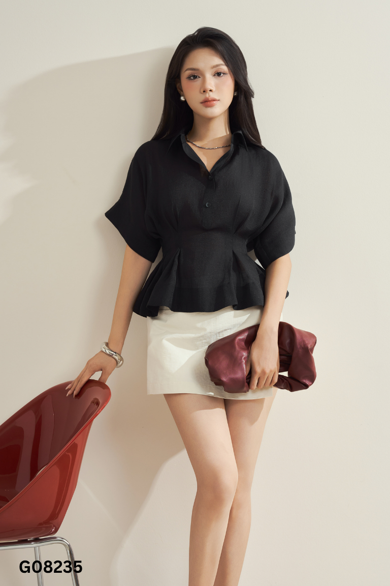 Áo D.CHIC đen ly eo