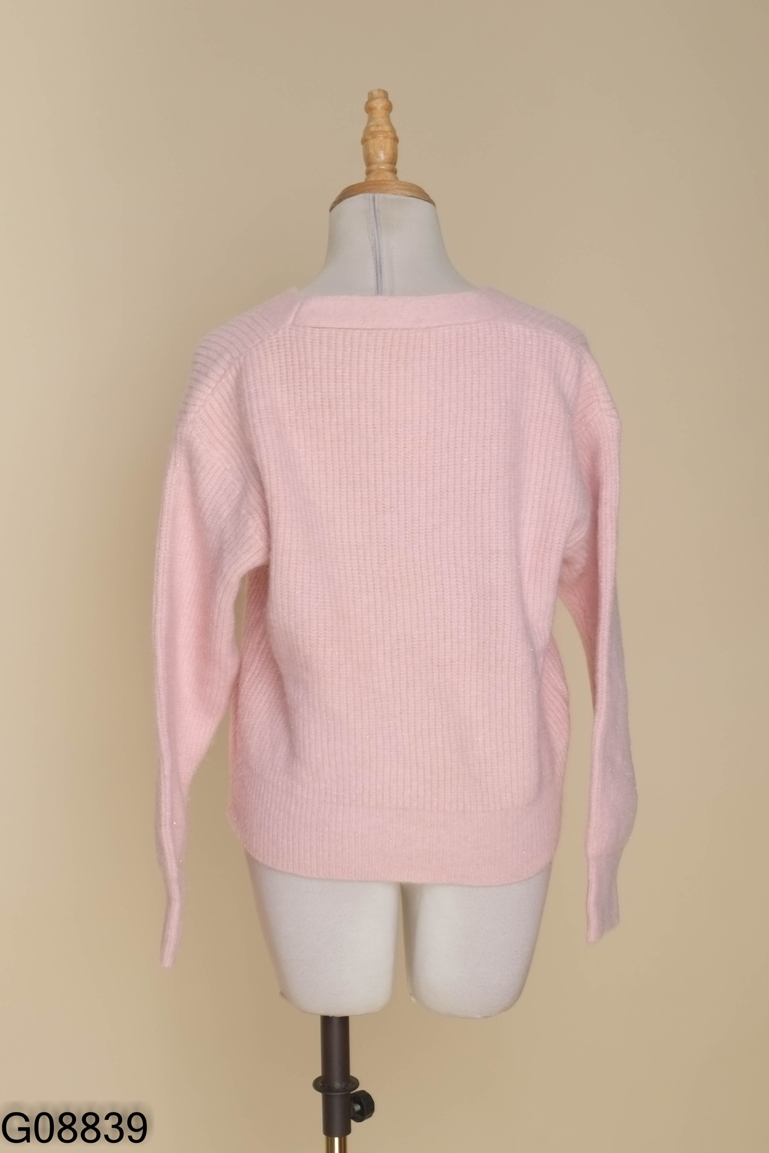 G0883910066-Áo cardigans len hồng