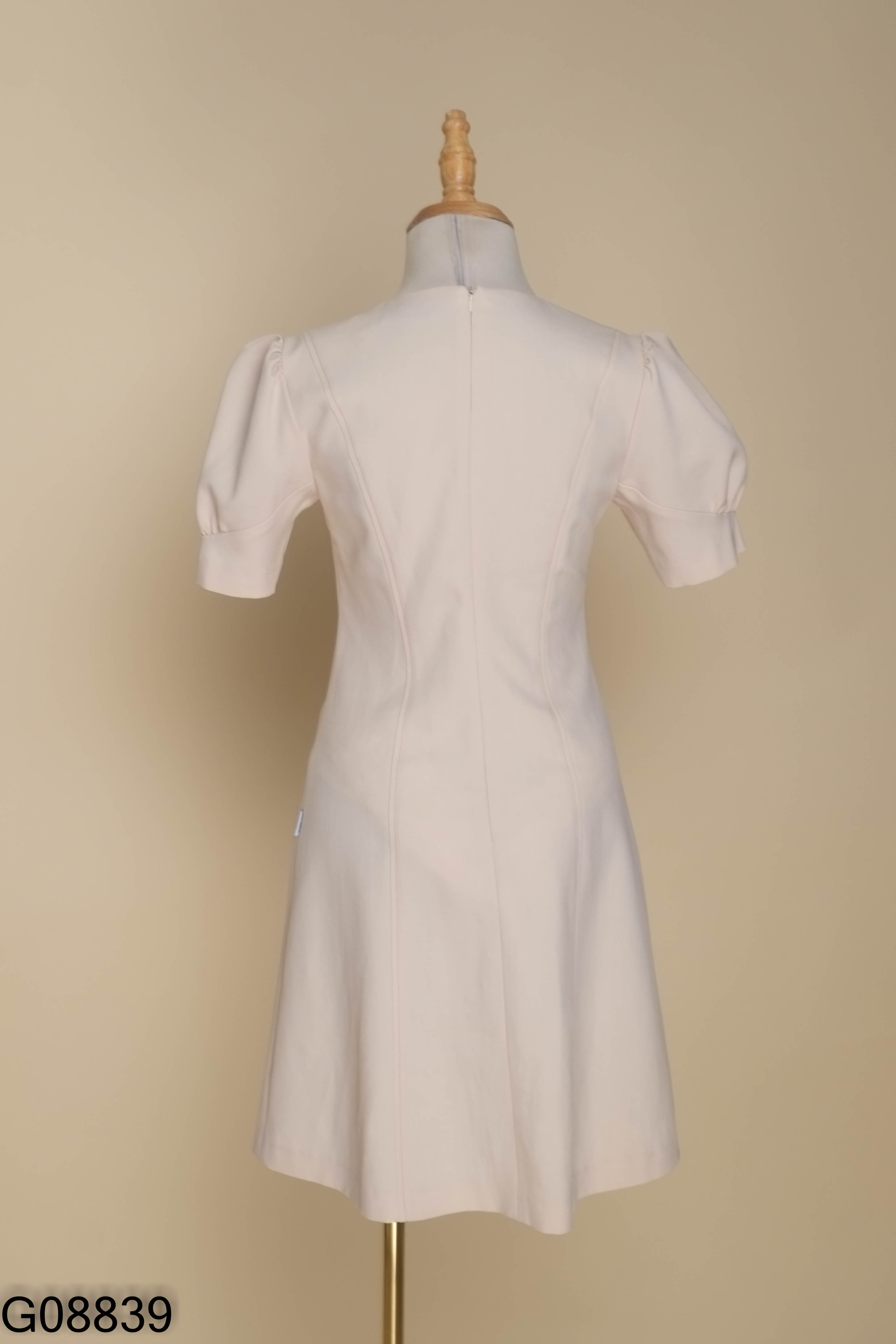 G0883910070-Váy ELA DRESS hồng cổ tròn