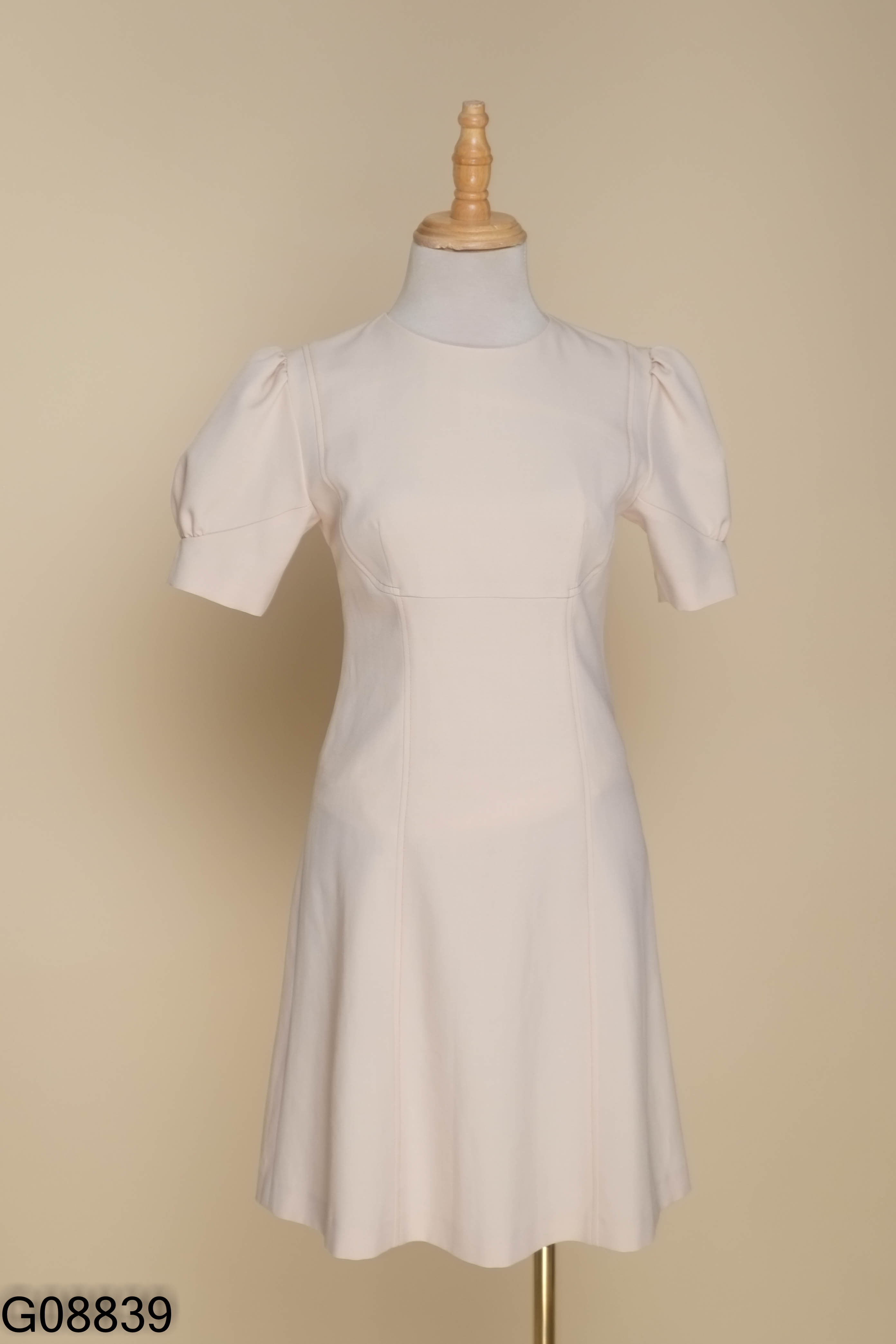 G0883910070-Váy ELA DRESS hồng cổ tròn