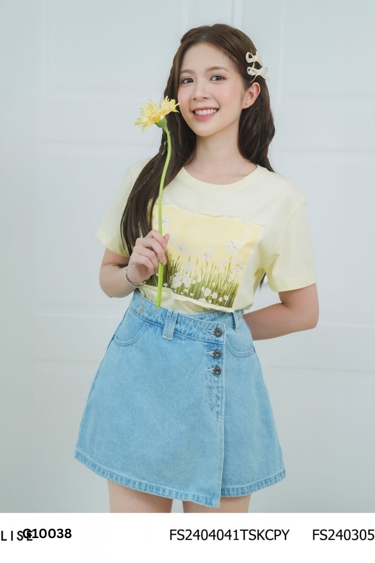 Chân váy jean ELISE xanh