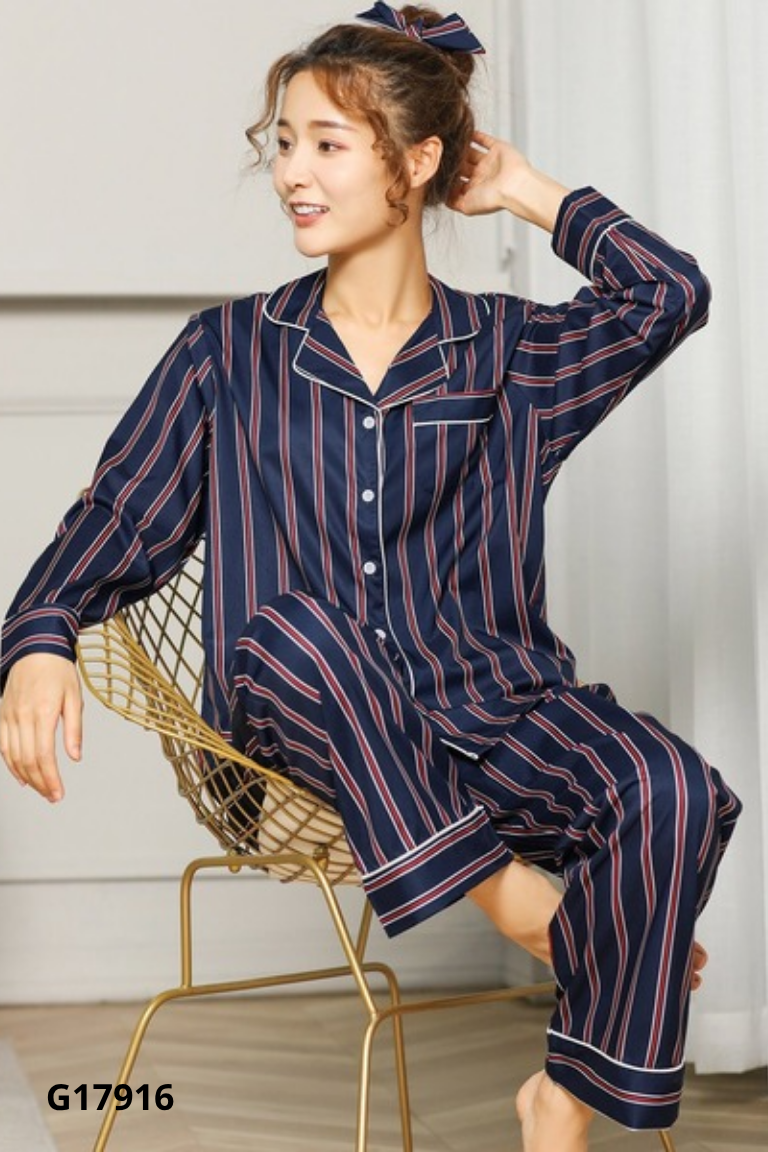 Set Pijama xanh kẻ đỏ