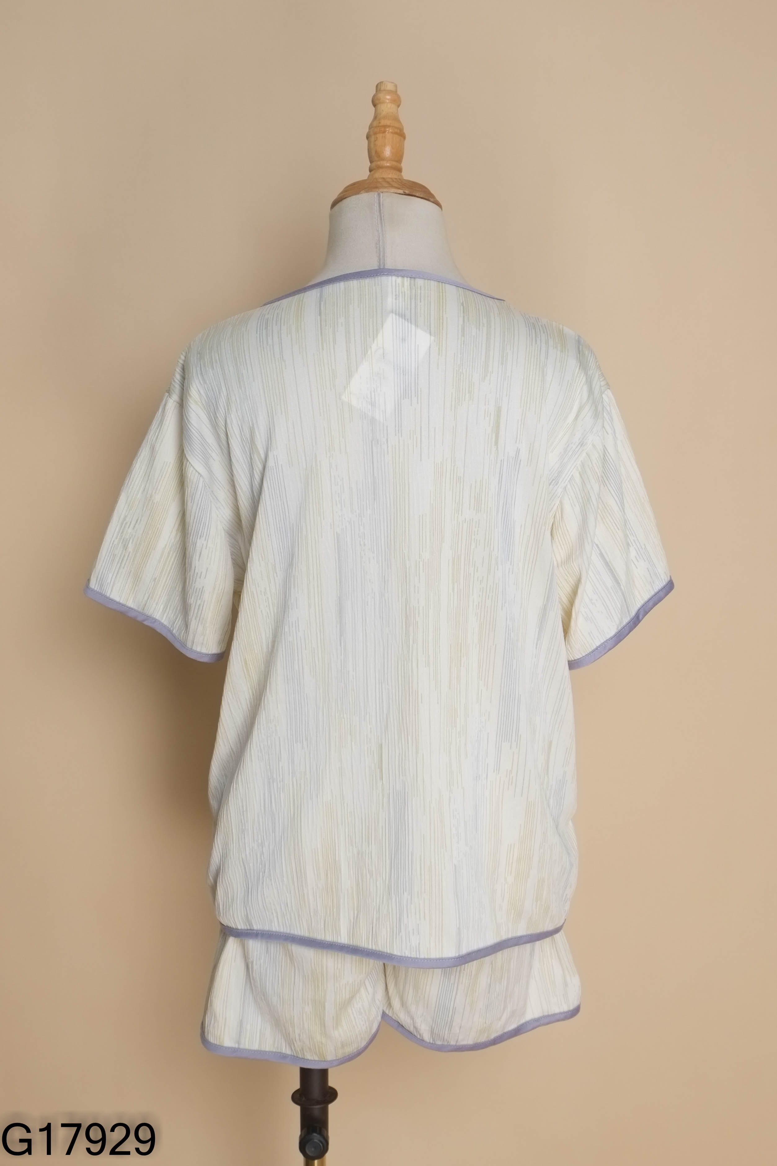 SET áo ngủ be gấu trúc+ quần