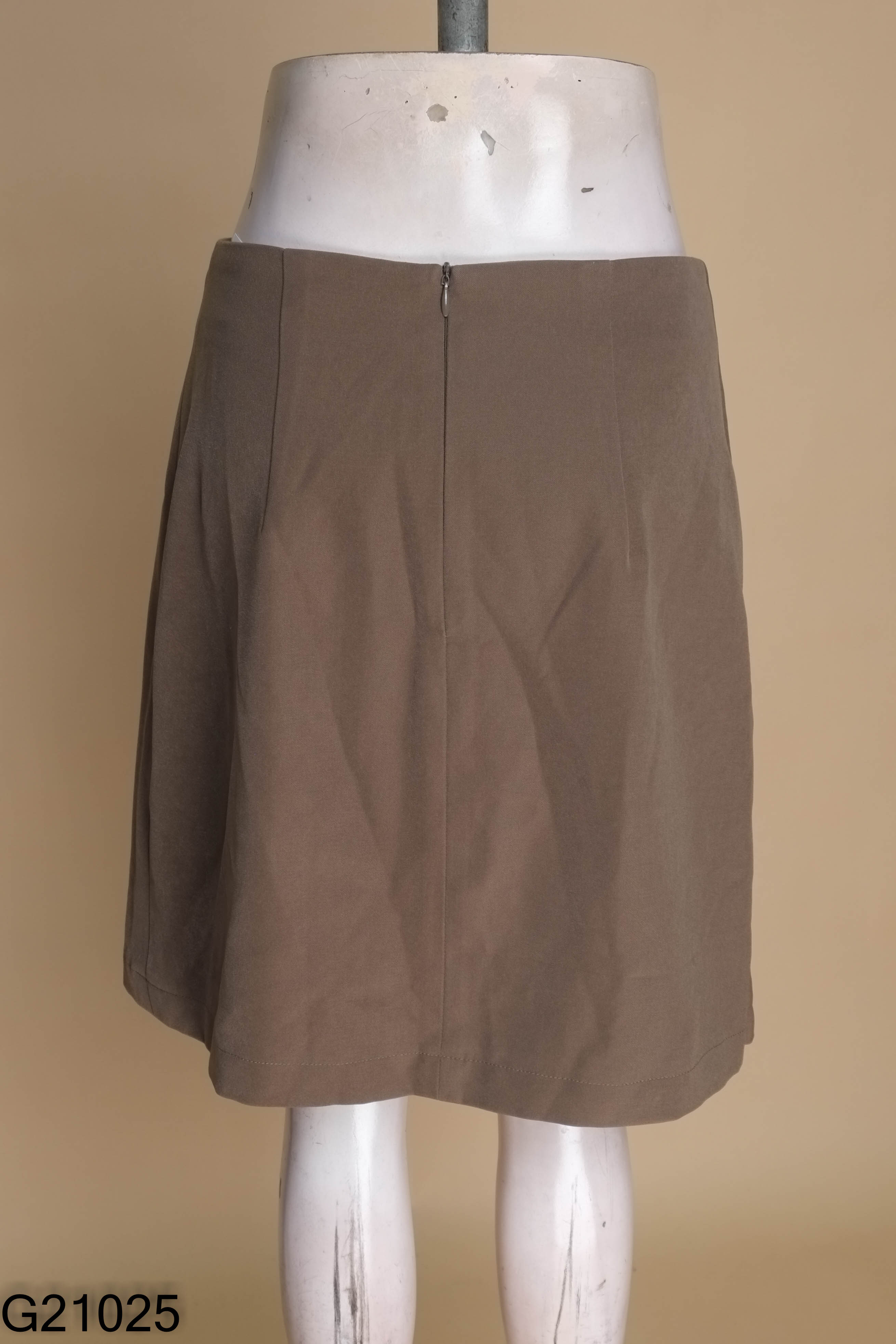 Chân váy ADORE DRESS ghi rêu phối cúc
