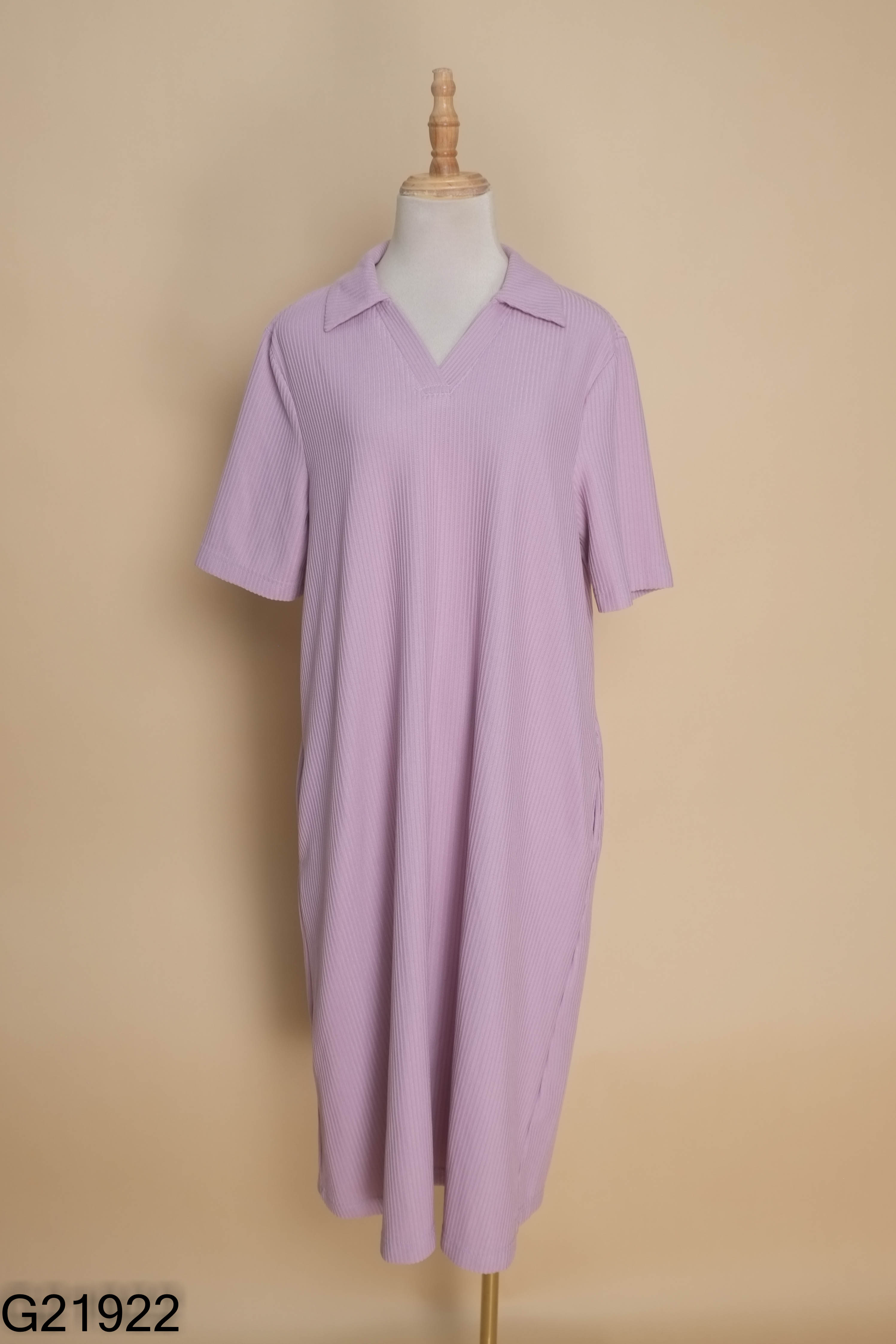 Váy L'AMME tím cổ polo